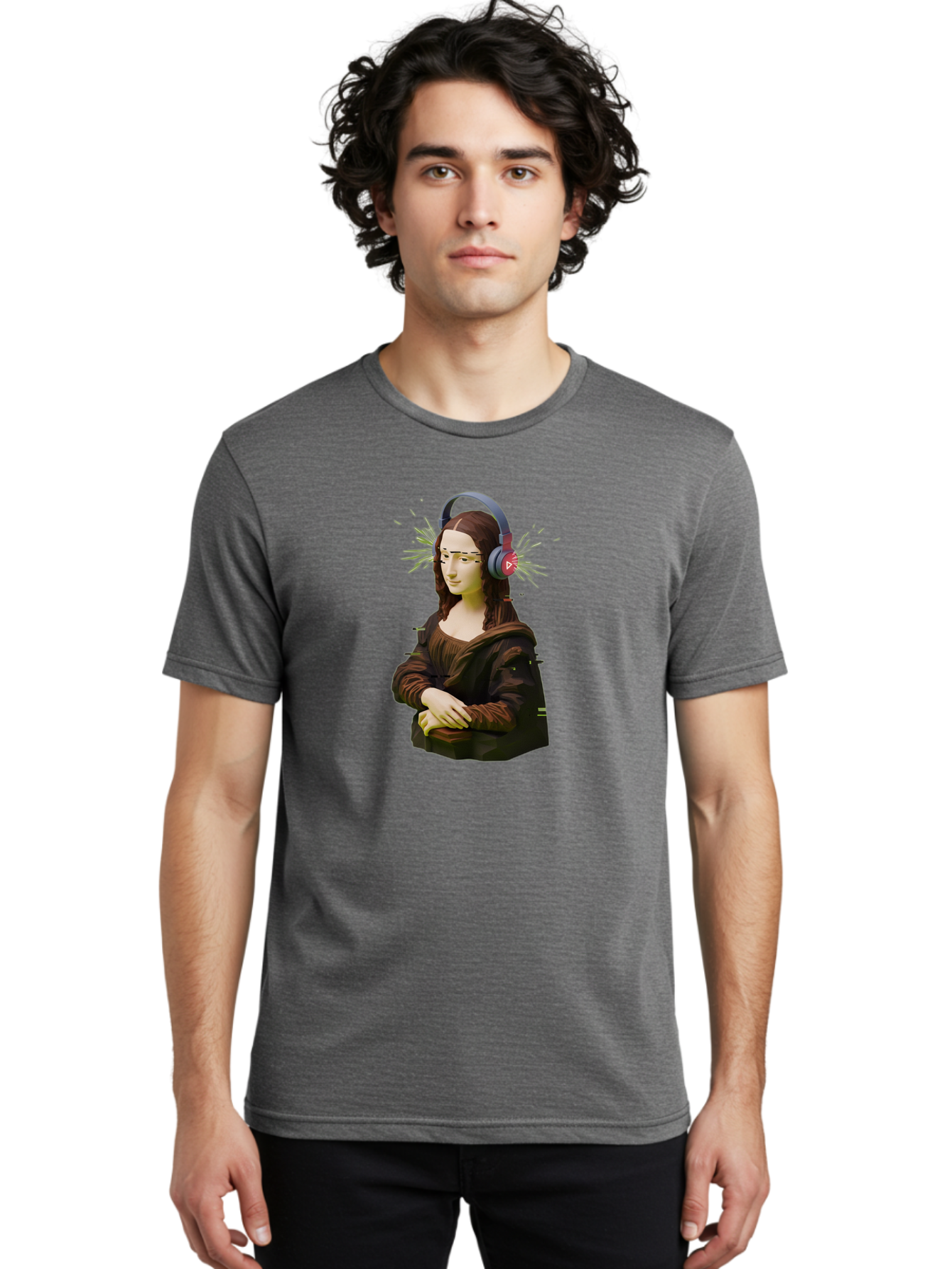 Mona-Lisa-5 Men'S Graphic Tee, 100% Cotton, Comfortable Casual Summer Wear, Machine Washable, Vintage Camera, Old Camera, Antique Camera, Black Camera, Classic Photography, Photography Equipment, Nostalgic Device, Film Camera, Camera Art Bam900