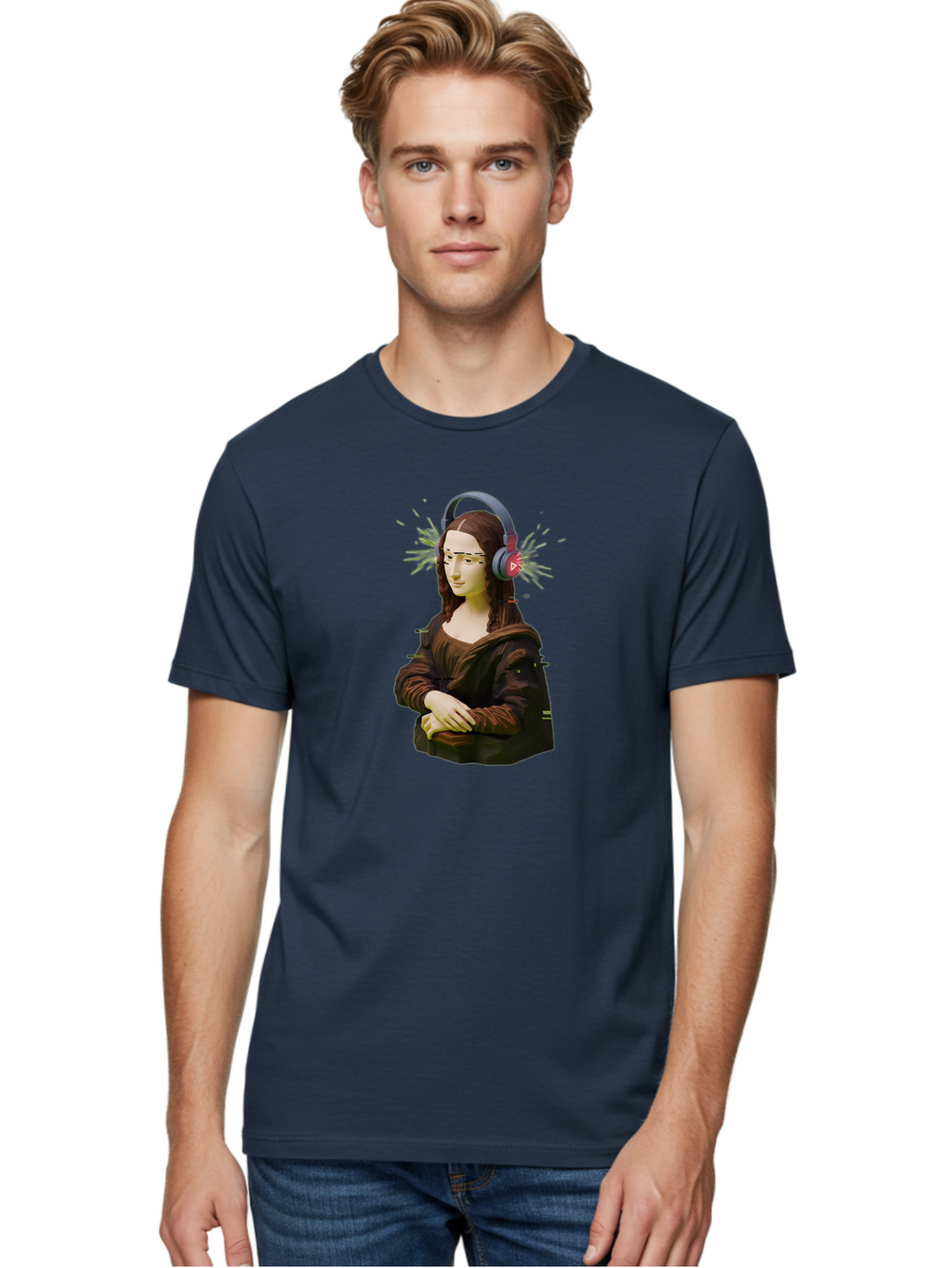 Mona-Lisa-5 Men'S Graphic Tee, 100% Cotton, Comfortable Casual Summer Wear, Machine Washable, Vintage Camera, Old Camera, Antique Camera, Black Camera, Classic Photography, Photography Equipment, Nostalgic Device, Film Camera, Camera Art Bam900