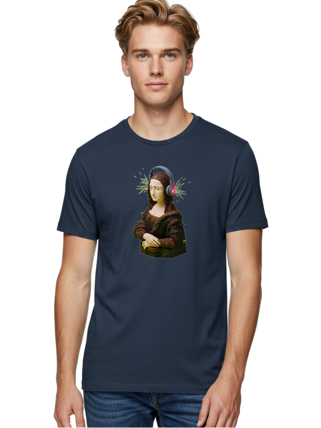 Mona-Lisa-5 Men'S Graphic Tee, 100% Cotton, Comfortable Casual Summer Wear, Machine Washable, Vintage Camera, Old Camera, Antique Camera, Black Camera, Classic Photography, Photography Equipment, Nostalgic Device, Film Camera, Camera Art Bam900