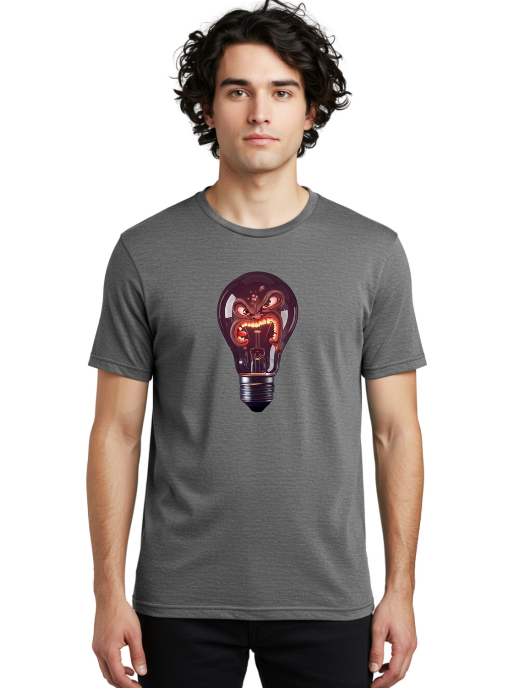 Monster-Light-Bulb Men'S Graphic Tee, 100% Cotton, Comfortable Casual Summer Wear, Machine Washable, Vintage Camera, Old Camera, Antique Camera, Black Camera, Classic Photography, Photography Equipment, Nostalgic Device, Film Camera, Bam918