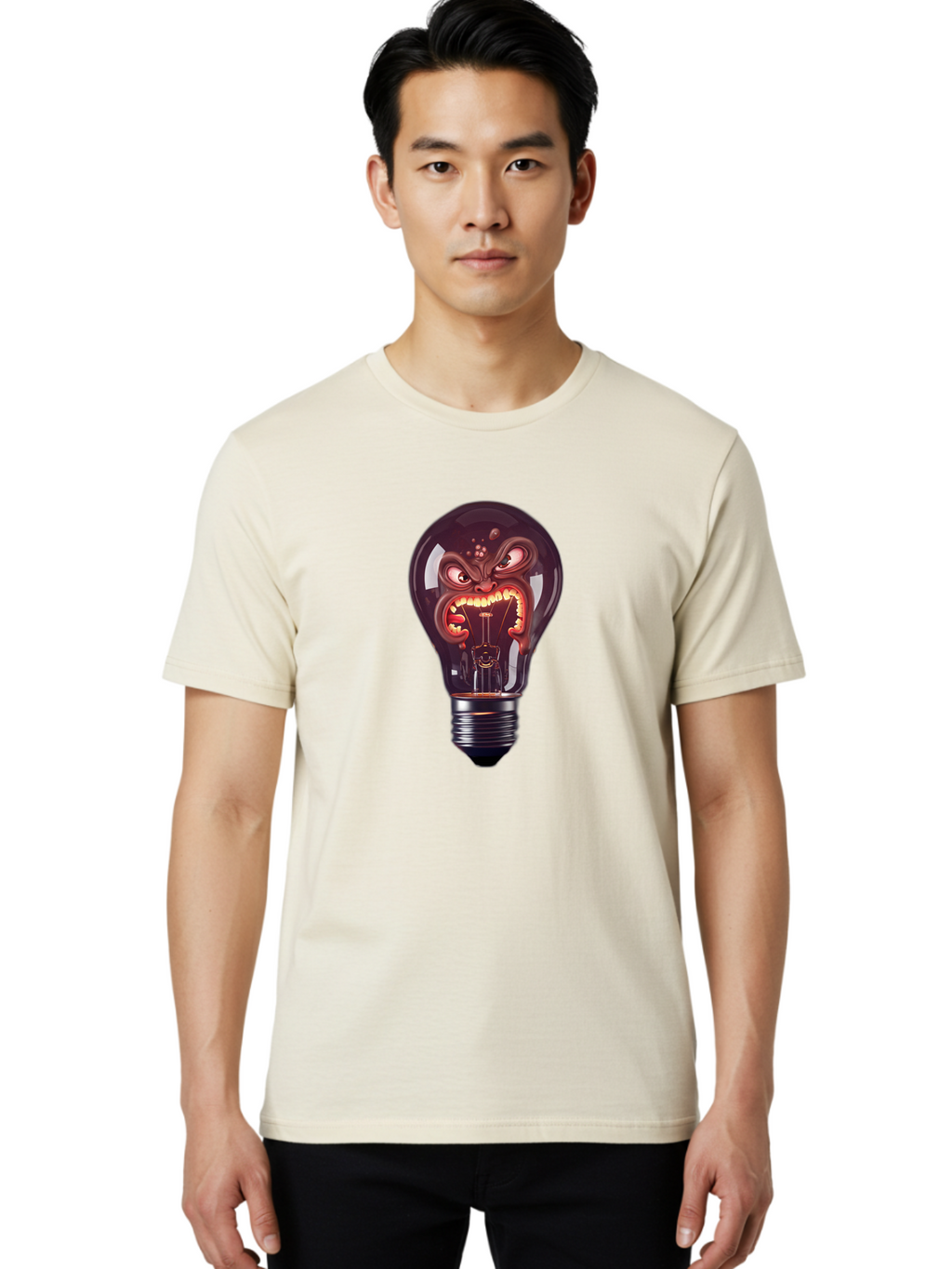Monster-Light-Bulb Men'S Graphic Tee, 100% Cotton, Comfortable Casual Summer Wear, Machine Washable, Vintage Camera, Old Camera, Antique Camera, Black Camera, Classic Photography, Photography Equipment, Nostalgic Device, Film Camera, Bam918
