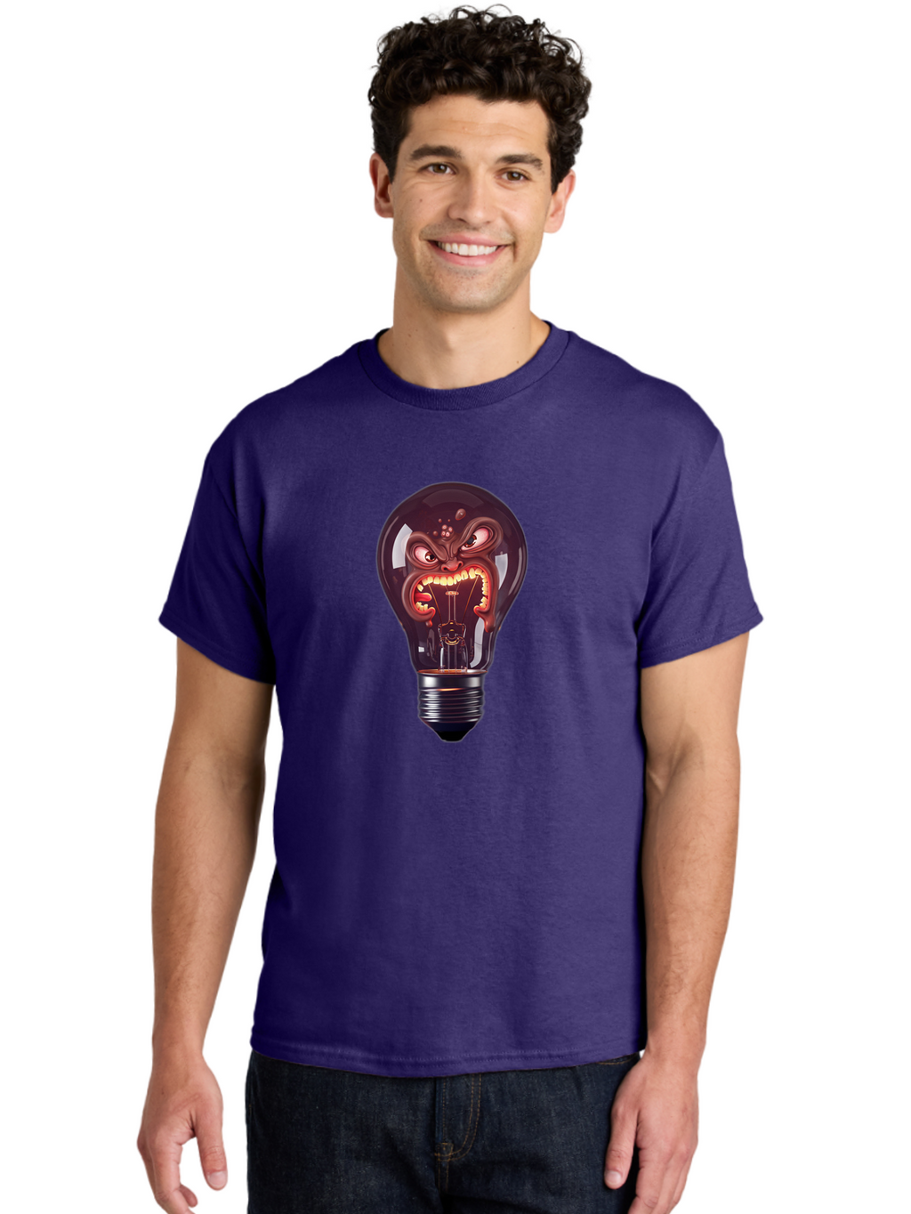 Monster-Light-Bulb Men'S Graphic Tee, 100% Cotton, Comfortable Casual Summer Wear, Machine Washable, Vintage Camera, Old Camera, Antique Camera, Black Camera, Classic Photography, Photography Equipment, Nostalgic Device, Film Camera, Bam918