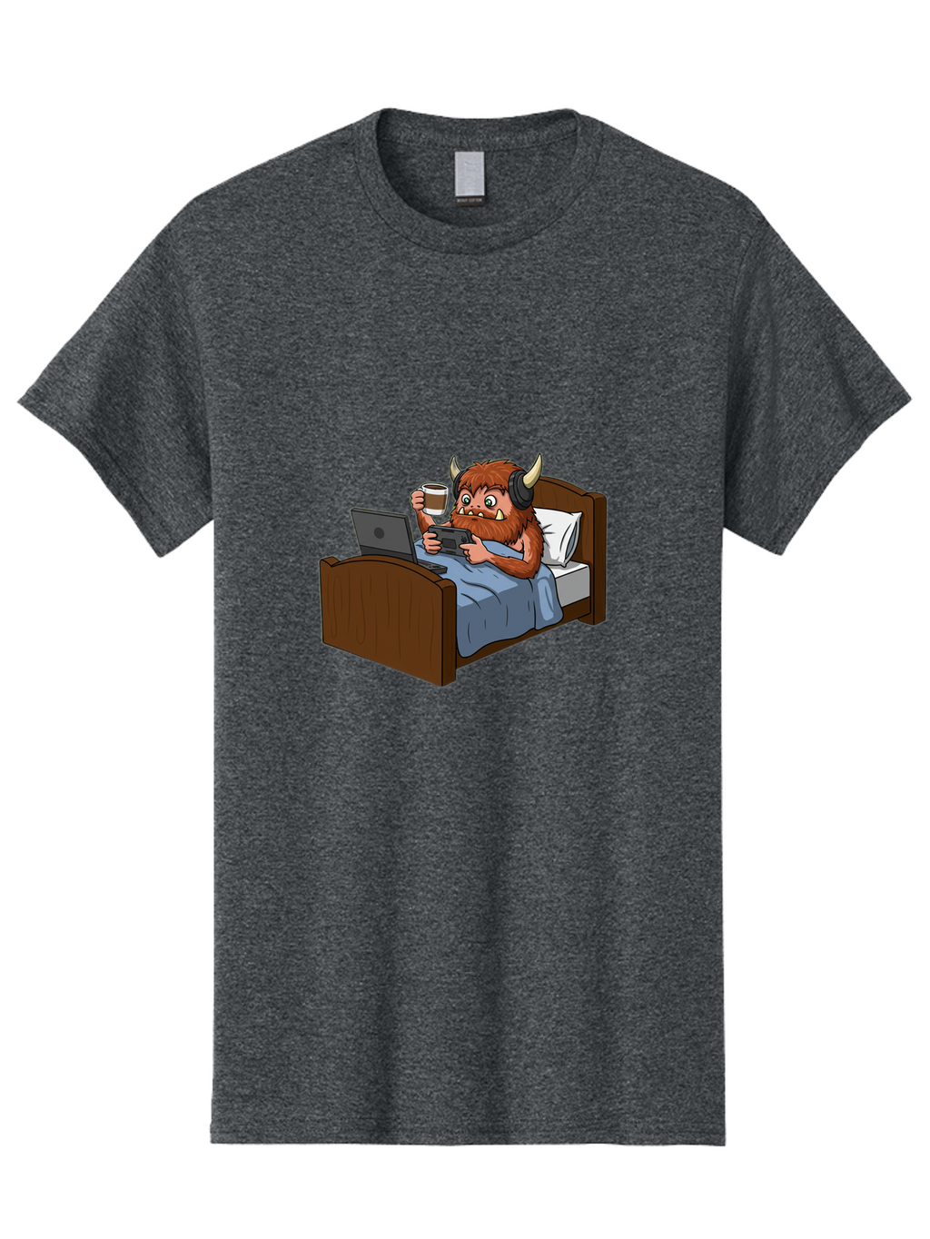 Monster-Relaxing-On-Bed Men'S Graphic Tee, 100% Cotton, Comfortable Casual Summer Wear, Machine Washable, Vintage Camera, Old Camera, Antique Camera, Black Camera, Classic Photography, Photography Equipment, Nostalgic Device, Film Camera, Bam919