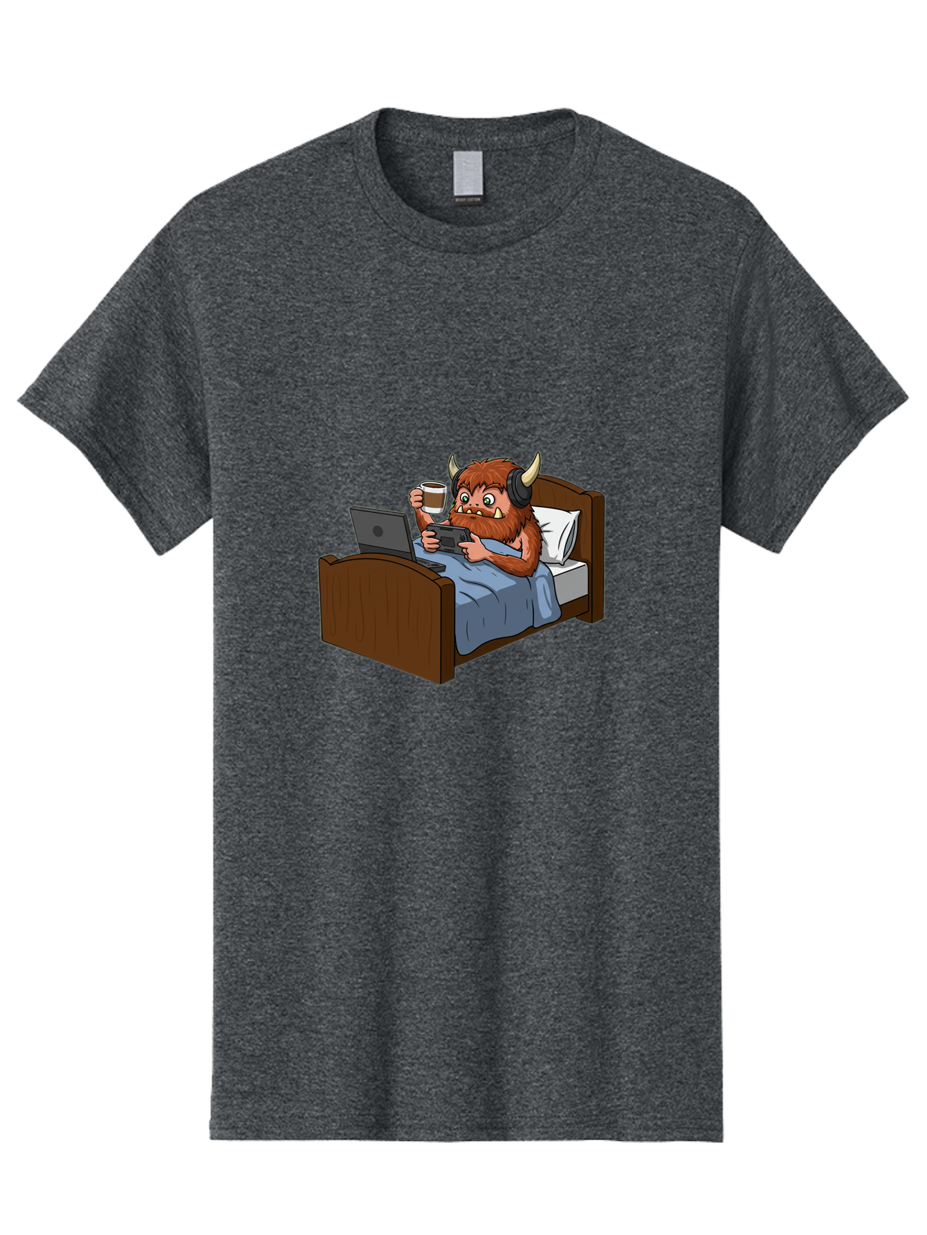 Monster-Relaxing-On-Bed Men'S Graphic Tee, 100% Cotton, Comfortable Casual Summer Wear, Machine Washable, Vintage Camera, Old Camera, Antique Camera, Black Camera, Classic Photography, Photography Equipment, Nostalgic Device, Film Camera, Bam919