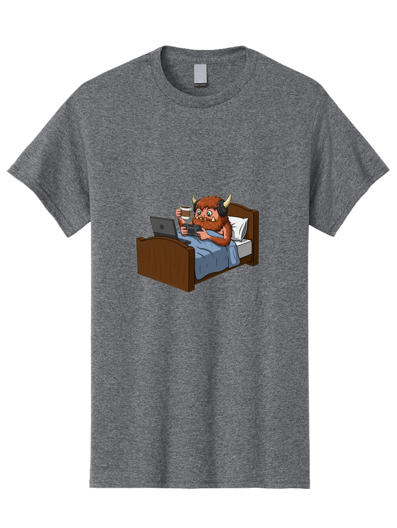 Monster-Relaxing-On-Bed Men'S Graphic Tee, 100% Cotton, Comfortable Casual Summer Wear, Machine Washable, Vintage Camera, Old Camera, Antique Camera, Black Camera, Classic Photography, Photography Equipment, Nostalgic Device, Film Camera, Bam919