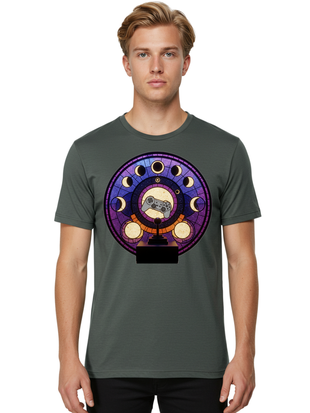 Moon-Phases-The-Game-Award Men'S Graphic Tee, 100% Cotton, Comfortable Casual Summer Wear, Machine Washable, Vintage Camera, Old Camera, Antique Camera, Black Camera, Classic Photography, Photography Equipment, Nostalgic Device, Film Camera, Bam921