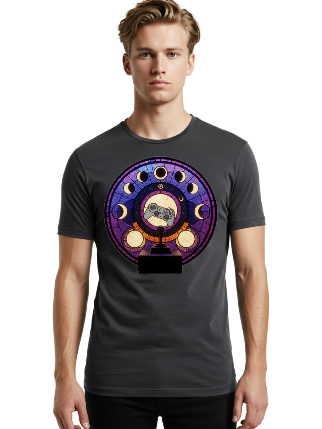 Moon-Phases-The-Game-Award Men'S Graphic Tee, 100% Cotton, Comfortable Casual Summer Wear, Machine Washable, Vintage Camera, Old Camera, Antique Camera, Black Camera, Classic Photography, Photography Equipment, Nostalgic Device, Film Camera, Bam921