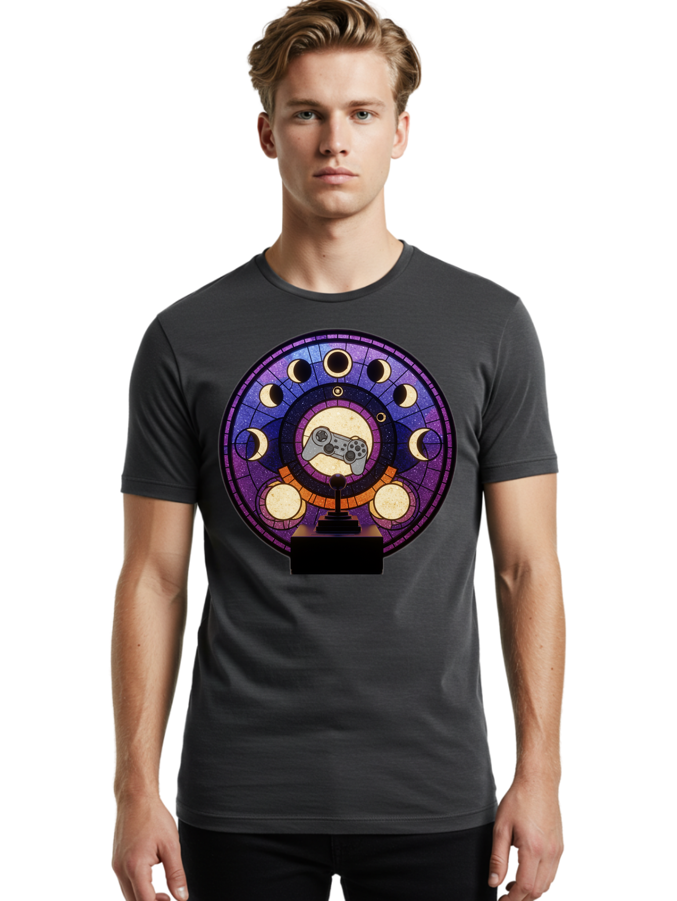 Moon-Phases-The-Game-Award Men'S Graphic Tee, 100% Cotton, Comfortable Casual Summer Wear, Machine Washable, Vintage Camera, Old Camera, Antique Camera, Black Camera, Classic Photography, Photography Equipment, Nostalgic Device, Film Camera, Bam921