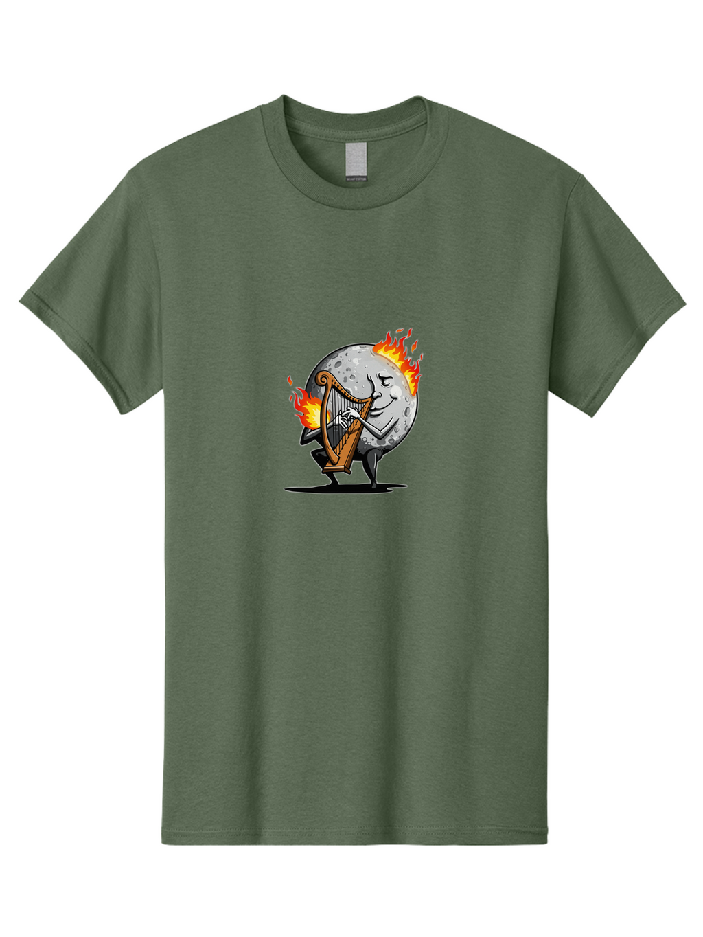 Moon-Playing-Harp Men'S Graphic Tee, 100% Cotton, Comfortable Casual Summer Wear, Machine Washable, Vintage Camera, Old Camera, Antique Camera, Black Camera, Classic Photography, Photography Equipment, Nostalgic Device, Film Camera, Camera Art Bam922