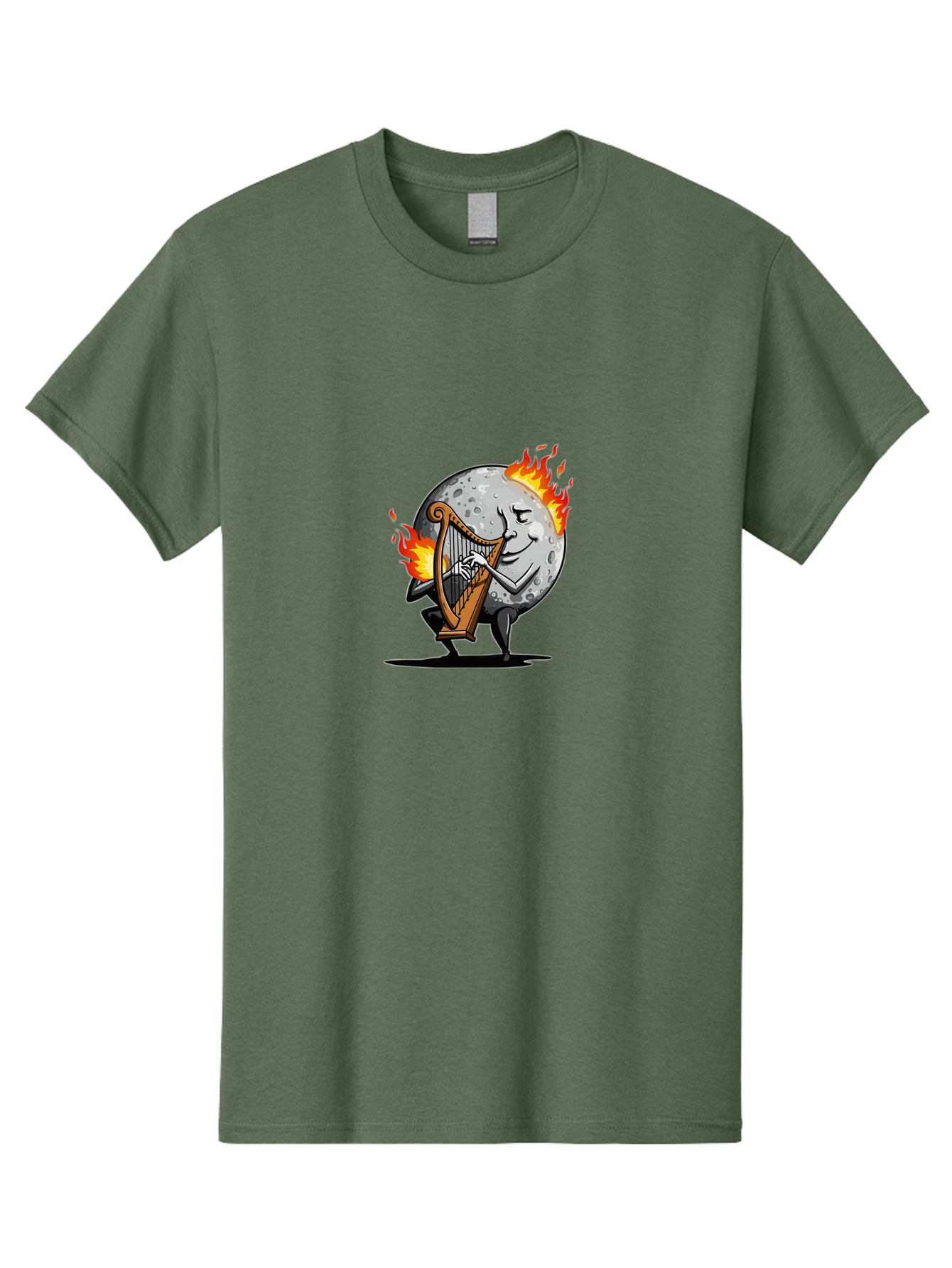 Moon-Playing-Harp Men'S Graphic Tee, 100% Cotton, Comfortable Casual Summer Wear, Machine Washable, Vintage Camera, Old Camera, Antique Camera, Black Camera, Classic Photography, Photography Equipment, Nostalgic Device, Film Camera, Camera Art Bam922