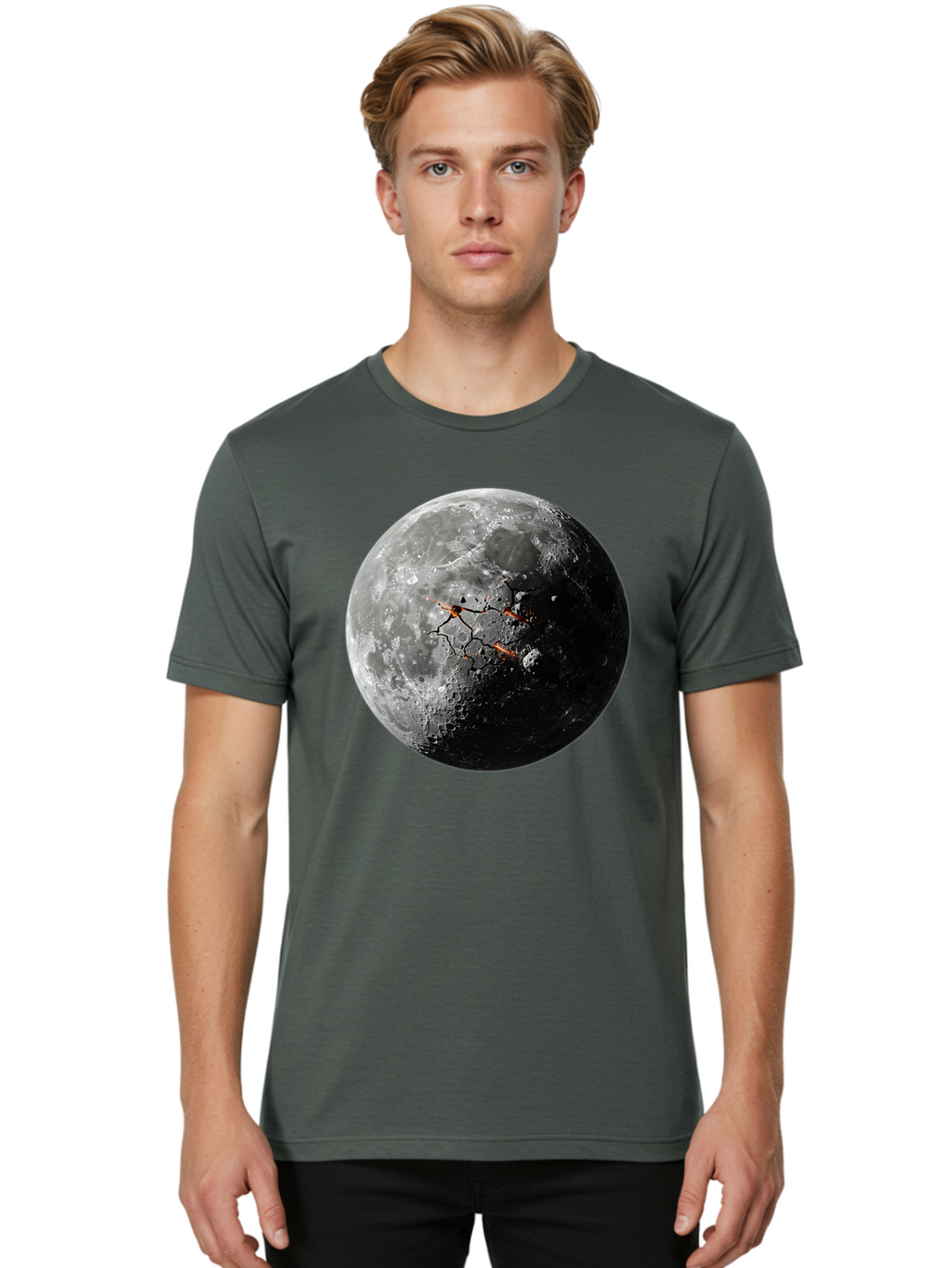 Moon-Surface Men'S Graphic Tee, 100% Cotton, Comfortable Casual Summer Wear, Machine Washable, Vintage Camera, Old Camera, Antique Camera, Black Camera, Classic Photography, Photography Equipment, Nostalgic Device, Film Camera, Camera Art Bam925