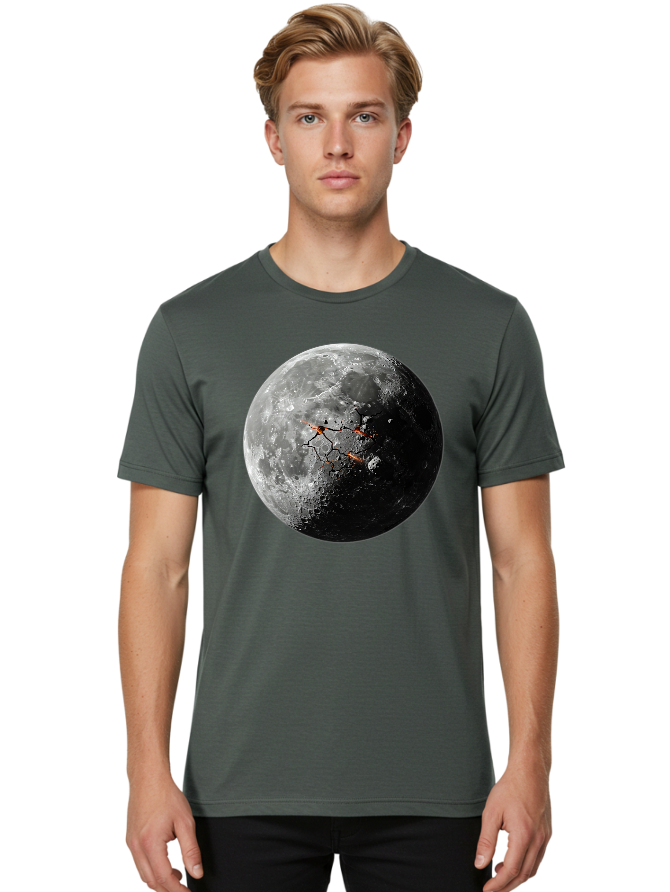 Moon-Surface Men'S Graphic Tee, 100% Cotton, Comfortable Casual Summer Wear, Machine Washable, Vintage Camera, Old Camera, Antique Camera, Black Camera, Classic Photography, Photography Equipment, Nostalgic Device, Film Camera, Camera Art Bam925