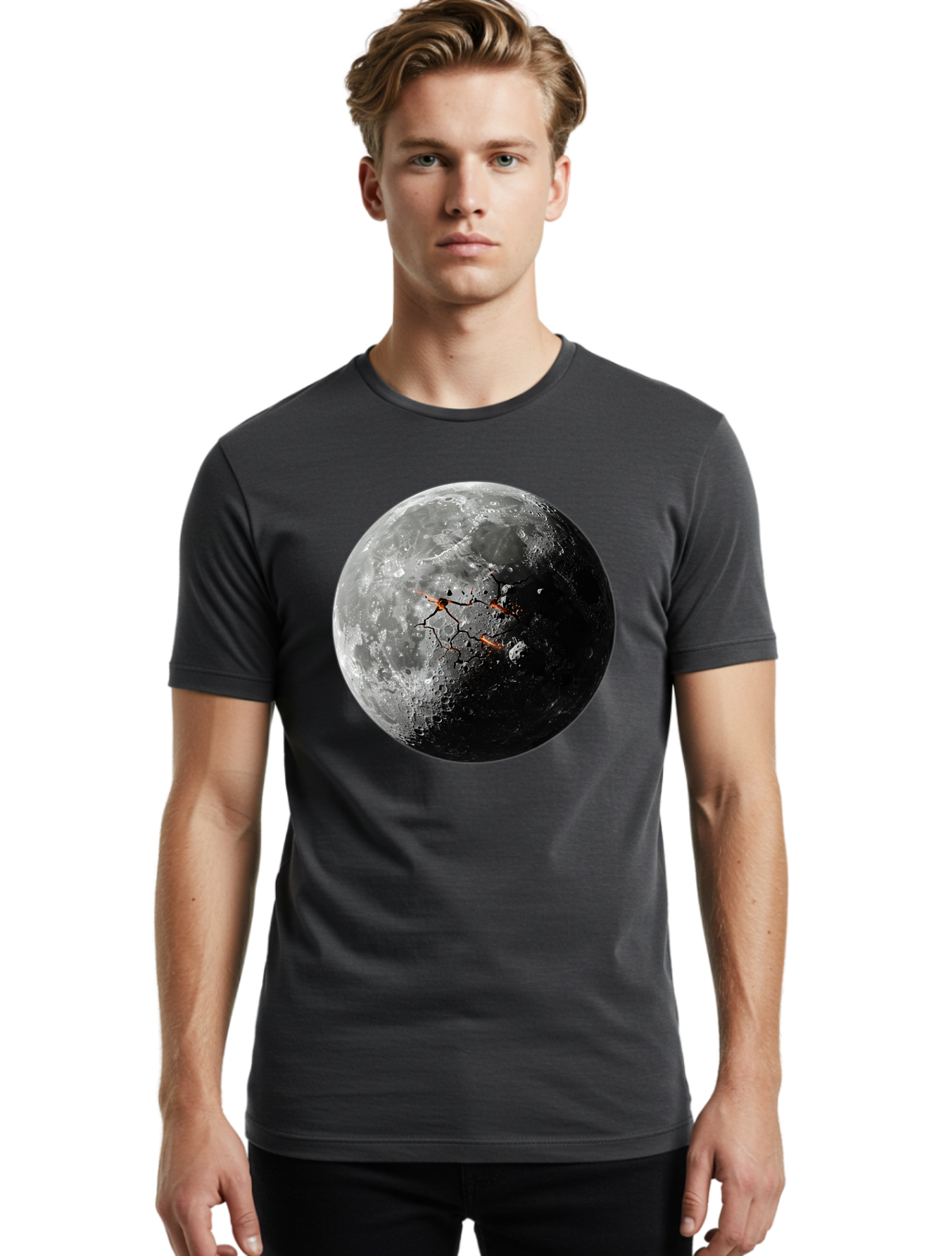 Moon-Surface Men'S Graphic Tee, 100% Cotton, Comfortable Casual Summer Wear, Machine Washable, Vintage Camera, Old Camera, Antique Camera, Black Camera, Classic Photography, Photography Equipment, Nostalgic Device, Film Camera, Camera Art Bam925