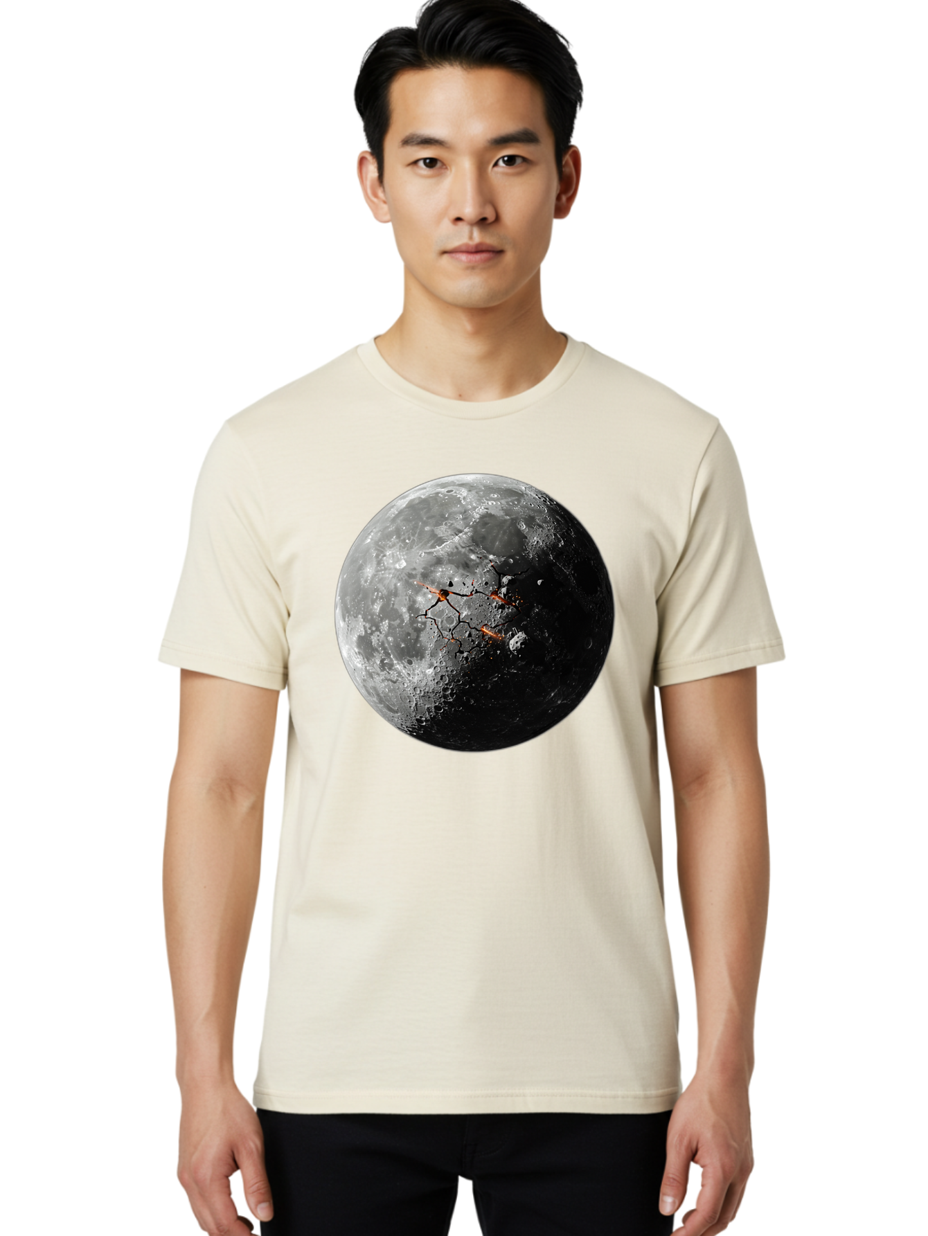 Moon-Surface Men'S Graphic Tee, 100% Cotton, Comfortable Casual Summer Wear, Machine Washable, Vintage Camera, Old Camera, Antique Camera, Black Camera, Classic Photography, Photography Equipment, Nostalgic Device, Film Camera, Camera Art Bam925