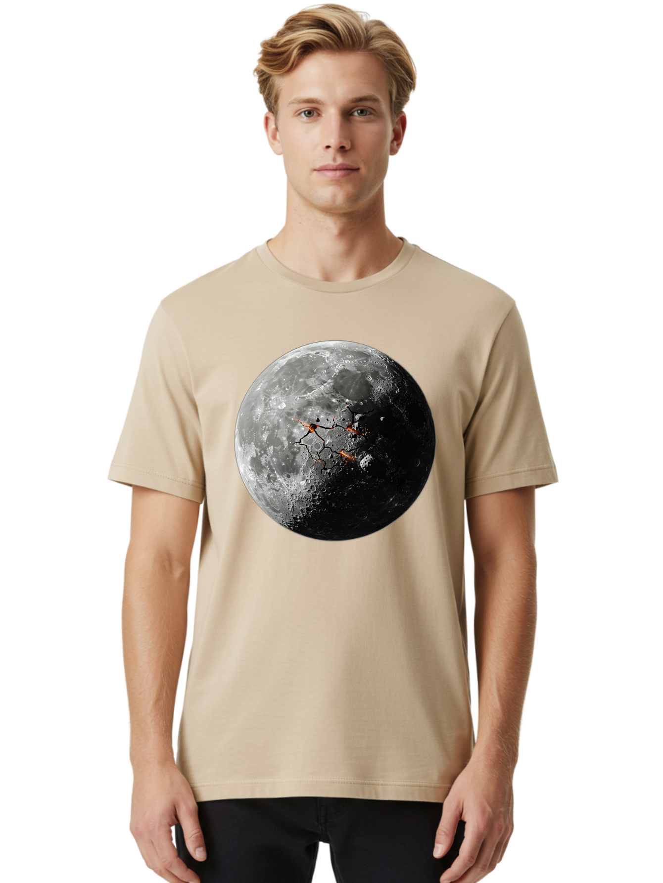 Moon-Surface Men'S Graphic Tee, 100% Cotton, Comfortable Casual Summer Wear, Machine Washable, Vintage Camera, Old Camera, Antique Camera, Black Camera, Classic Photography, Photography Equipment, Nostalgic Device, Film Camera, Camera Art Bam925