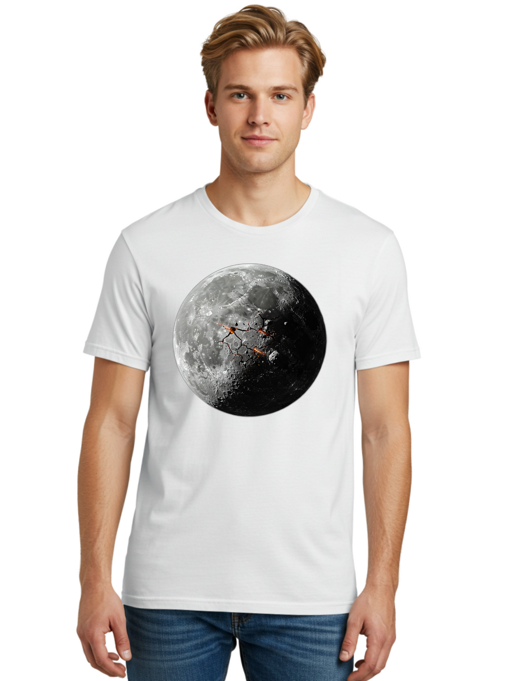Moon-Surface Men'S Graphic Tee, 100% Cotton, Comfortable Casual Summer Wear, Machine Washable, Vintage Camera, Old Camera, Antique Camera, Black Camera, Classic Photography, Photography Equipment, Nostalgic Device, Film Camera, Camera Art Bam925