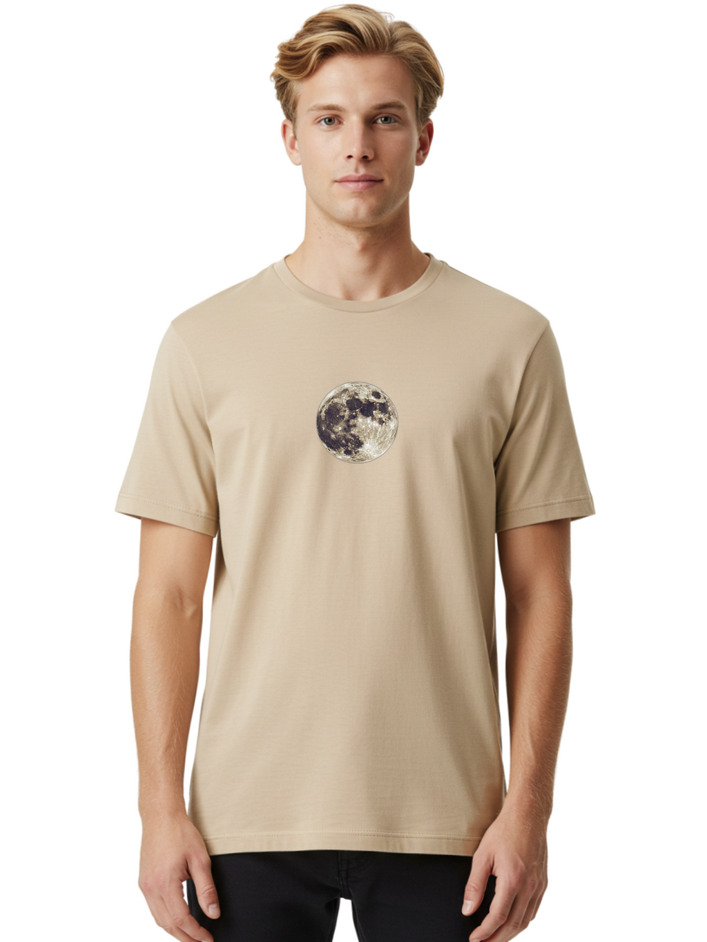 Moon Men'S Graphic Tee, 100% Cotton, Comfortable Casual Summer Wear, Machine Washable, Vintage Camera, Old Camera, Antique Camera, Black Camera, Classic Photography, Photography Equipment, Nostalgic Device, Film Camera, Camera Art Bam926