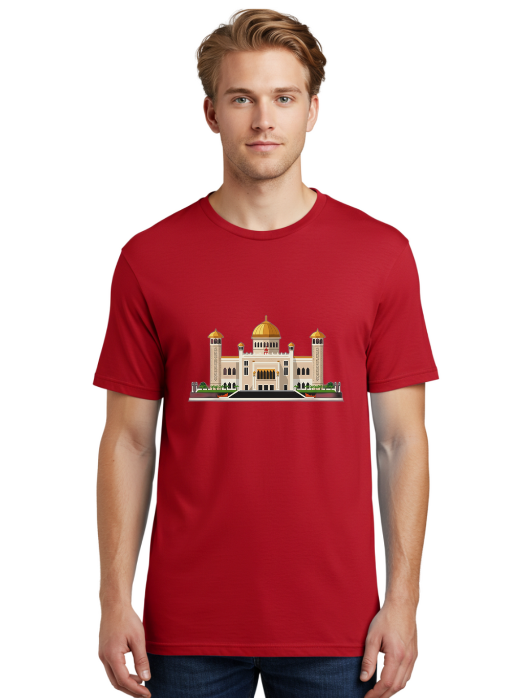 Mosque-Building Men'S Graphic Tee, 100% Cotton, Comfortable Casual Summer Wear, Machine Washable, Vintage Camera, Old Camera, Antique Camera, Black Camera, Classic Photography, Photography Equipment, Nostalgic Device, Film Camera, Camera Art Bam928