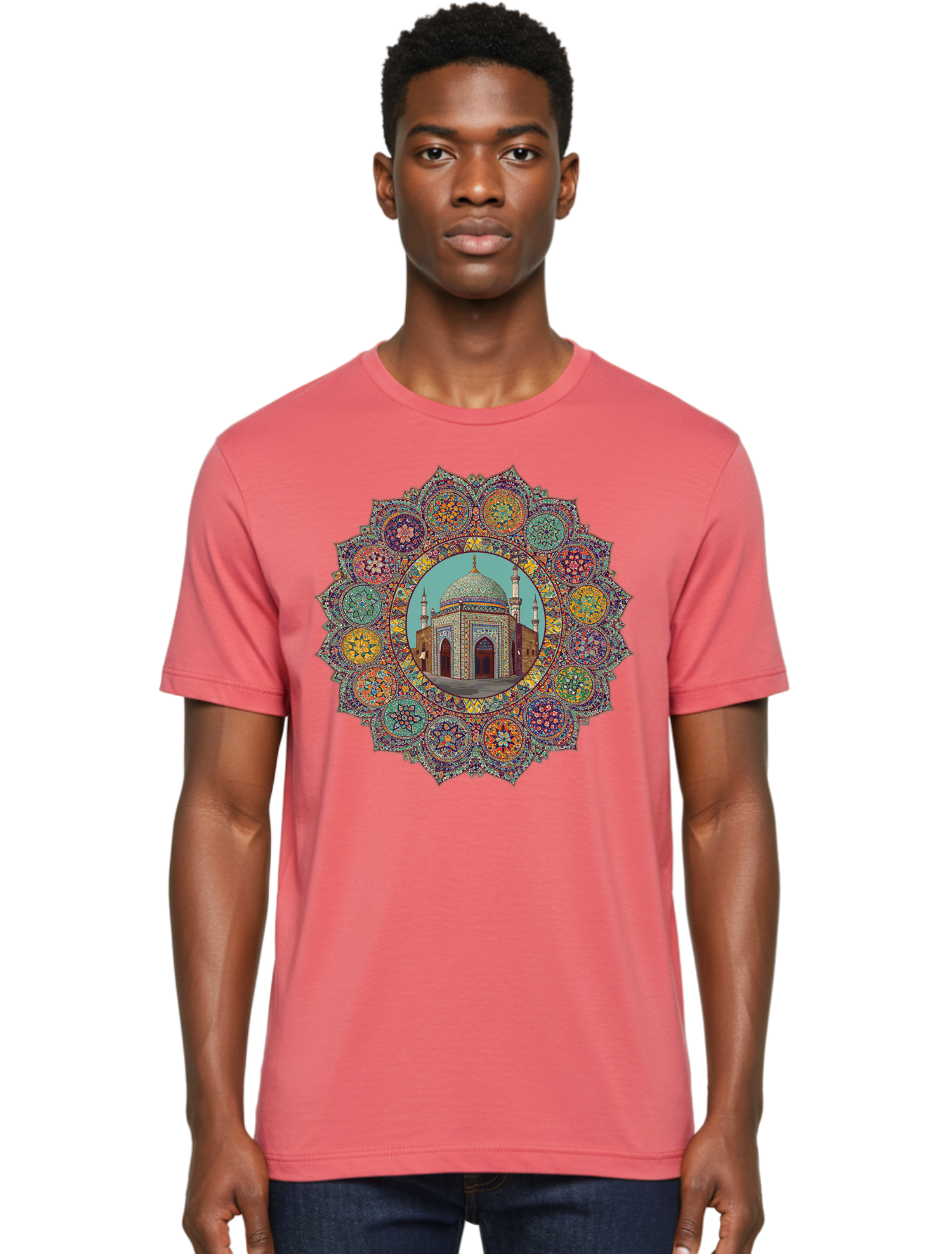 Mosque-Mandala Men'S Graphic Tee, 100% Cotton, Comfortable Casual Summer Wear, Machine Washable, Vintage Camera, Old Camera, Antique Camera, Black Camera, Classic Photography, Photography Equipment, Nostalgic Device, Film Camera, Camera Art Bam929