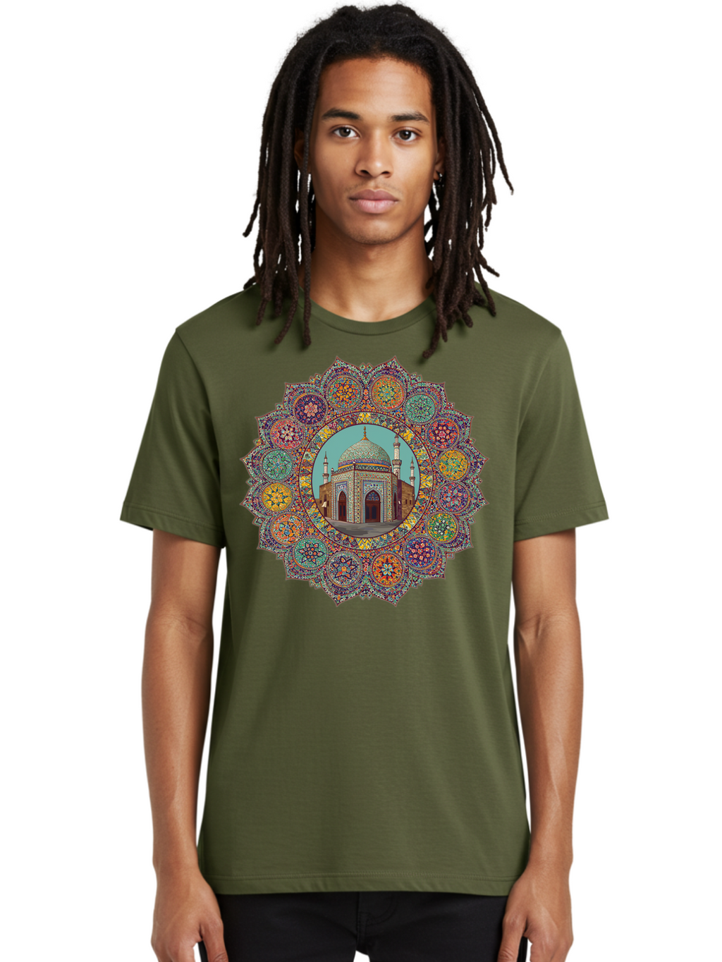 Mosque-Mandala Men'S Graphic Tee, 100% Cotton, Comfortable Casual Summer Wear, Machine Washable, Vintage Camera, Old Camera, Antique Camera, Black Camera, Classic Photography, Photography Equipment, Nostalgic Device, Film Camera, Camera Art Bam929