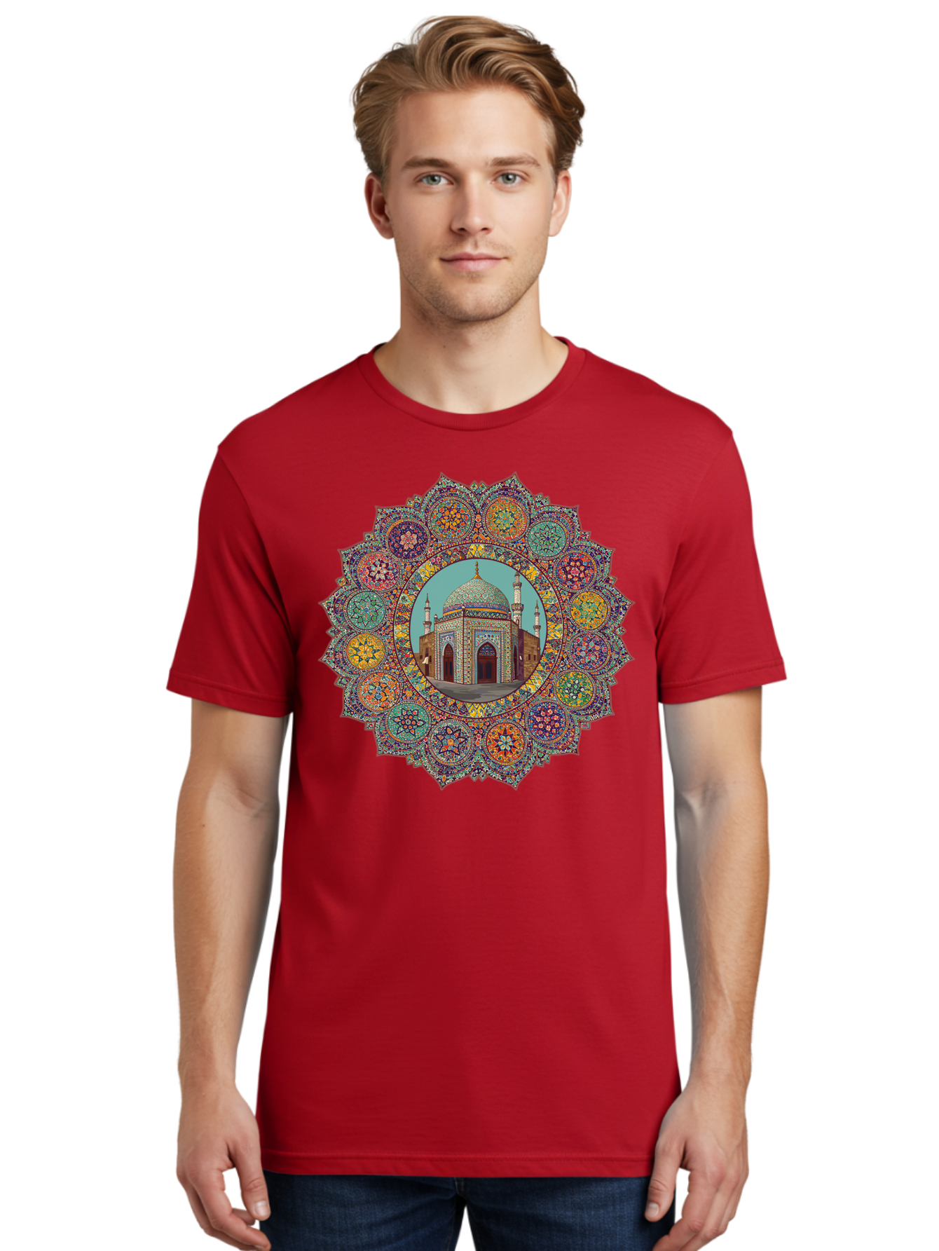 Mosque-Mandala Men'S Graphic Tee, 100% Cotton, Comfortable Casual Summer Wear, Machine Washable, Vintage Camera, Old Camera, Antique Camera, Black Camera, Classic Photography, Photography Equipment, Nostalgic Device, Film Camera, Camera Art Bam929