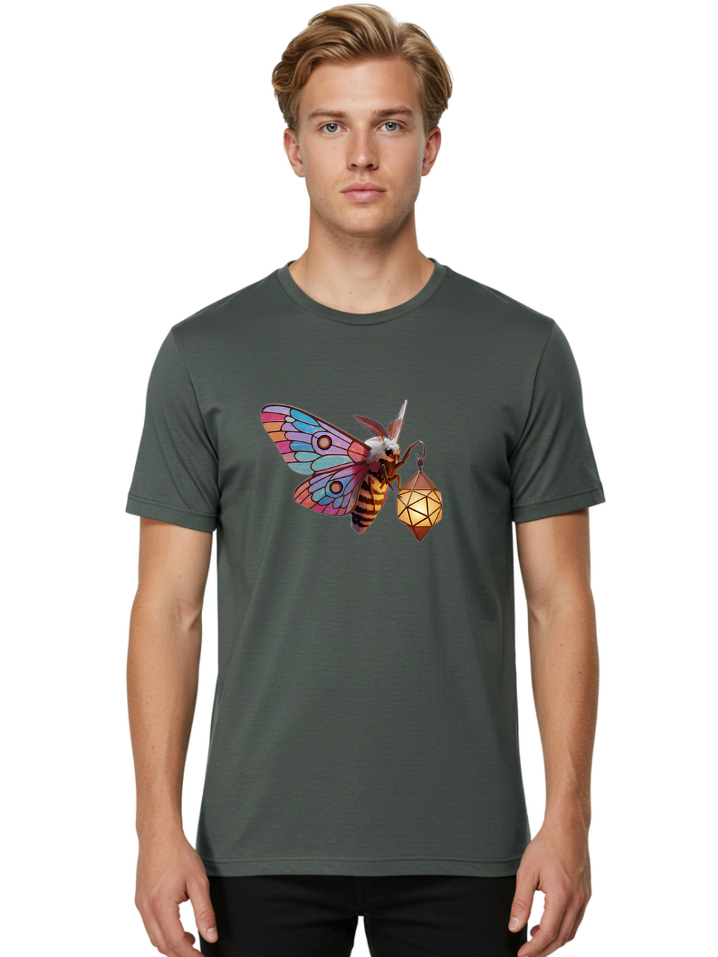 Moth-Lantern Men'S Graphic Tee, 100% Cotton, Comfortable Casual Summer Wear, Machine Washable, Vintage Camera, Old Camera, Antique Camera, Black Camera, Classic Photography, Photography Equipment, Nostalgic Device, Film Camera, Camera Art Bam931