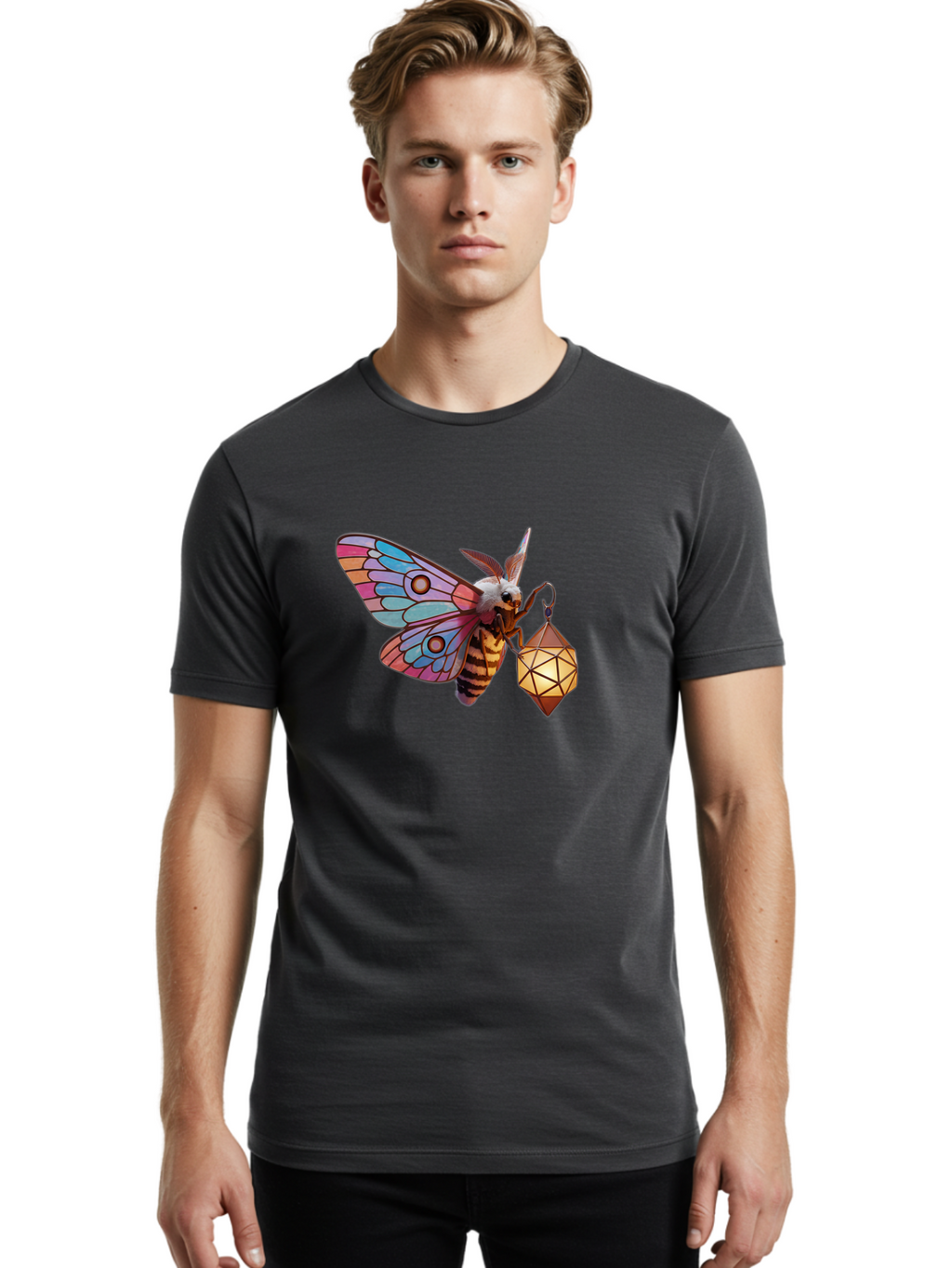 Moth-Lantern Men'S Graphic Tee, 100% Cotton, Comfortable Casual Summer Wear, Machine Washable, Vintage Camera, Old Camera, Antique Camera, Black Camera, Classic Photography, Photography Equipment, Nostalgic Device, Film Camera, Camera Art Bam931