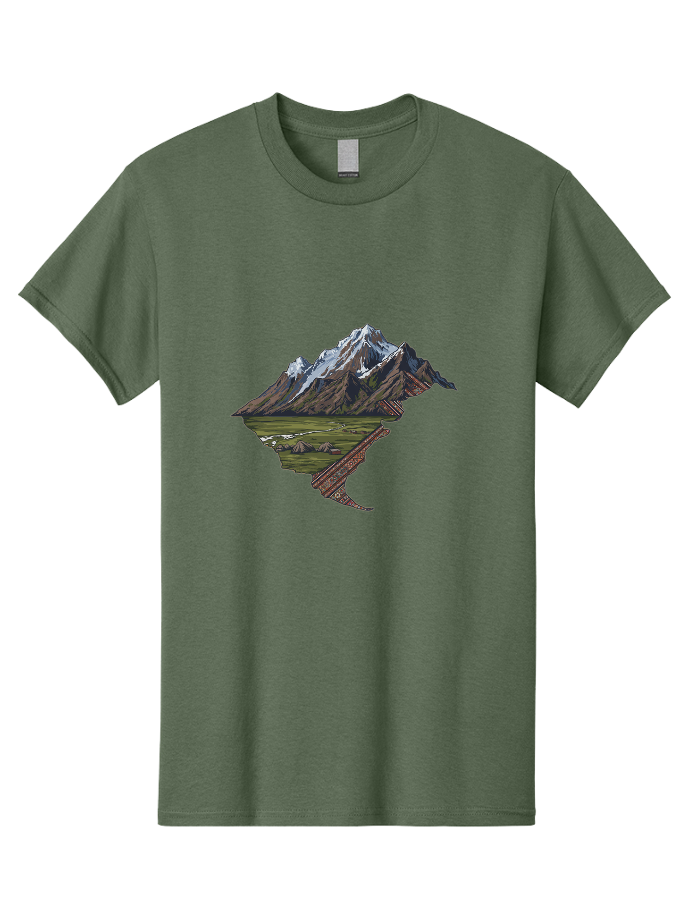 Mountain-Landscape-1 Men'S Graphic Tee, 100% Cotton, Comfortable Casual Summer Wear, Machine Washable, Vintage Camera, Old Camera, Antique Camera, Black Camera, Classic Photography, Photography Equipment, Nostalgic Device, Film Camera, Bam933