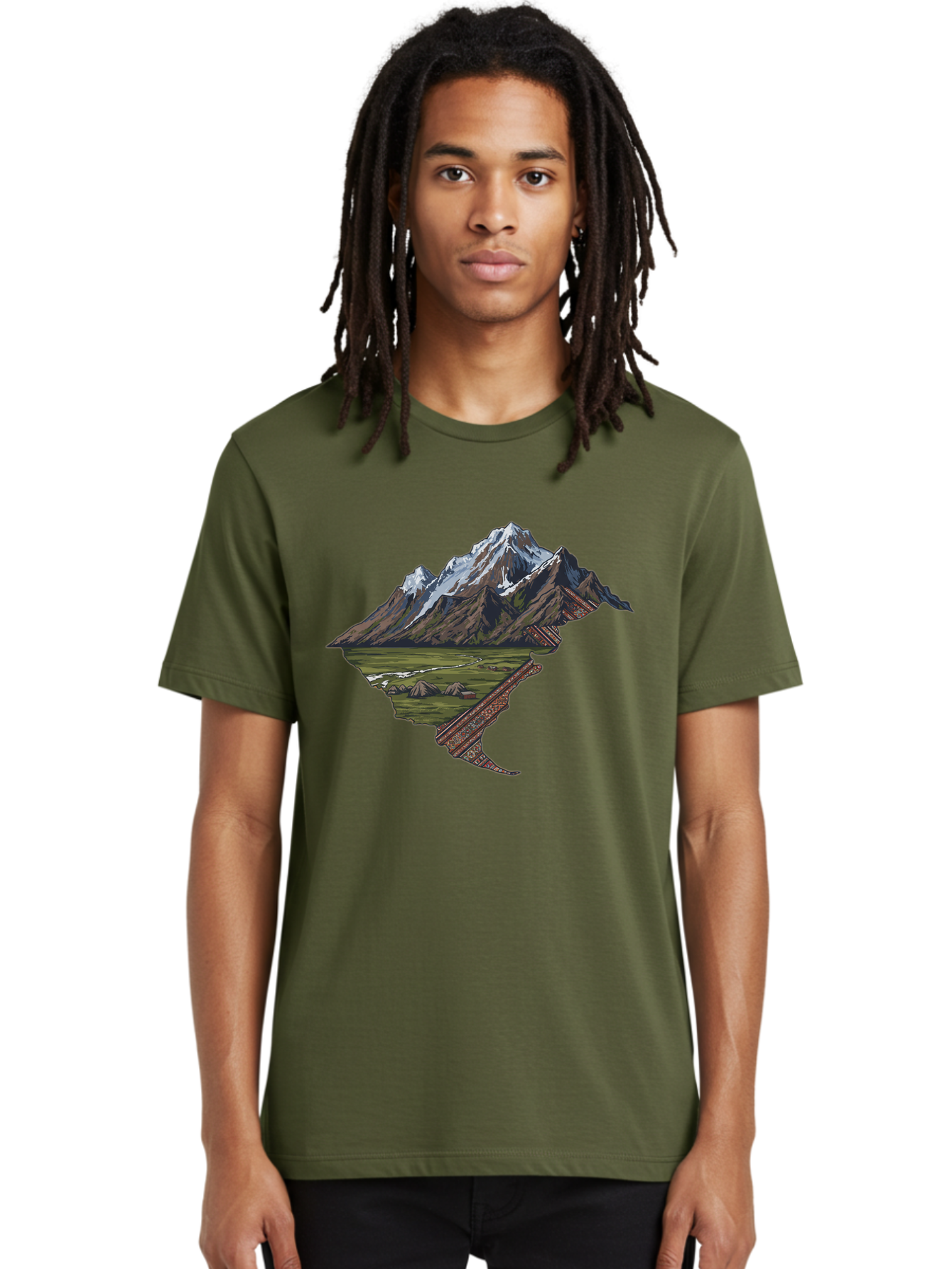 Mountain-Landscape-1 Men'S Graphic Tee, 100% Cotton, Comfortable Casual Summer Wear, Machine Washable, Vintage Camera, Old Camera, Antique Camera, Black Camera, Classic Photography, Photography Equipment, Nostalgic Device, Film Camera, Bam933