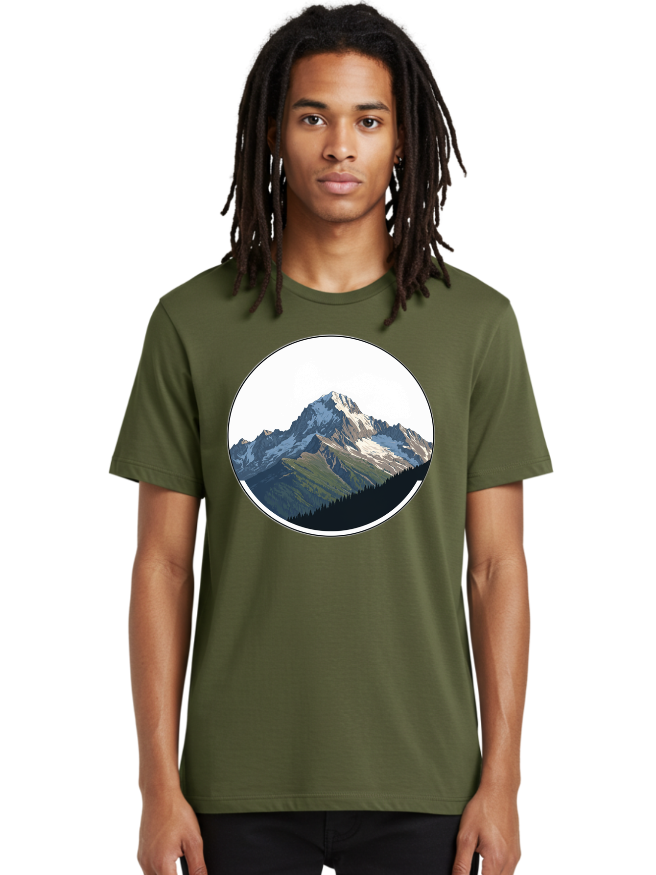 Mountain-Landscape-2 Men'S Graphic Tee, 100% Cotton, Comfortable Casual Summer Wear, Machine Washable, Vintage Camera, Old Camera, Antique Camera, Black Camera, Classic Photography, Photography Equipment, Nostalgic Device, Film Camera, Bam934