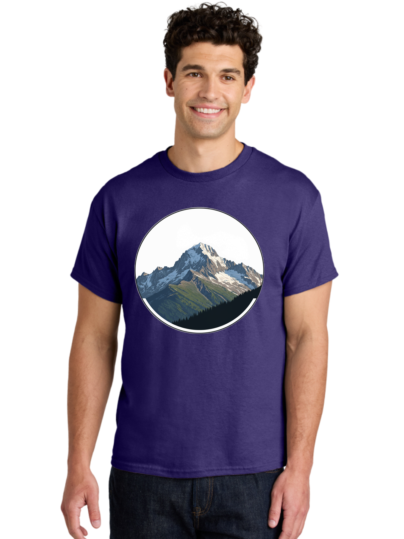 Mountain-Landscape-2 Men'S Graphic Tee, 100% Cotton, Comfortable Casual Summer Wear, Machine Washable, Vintage Camera, Old Camera, Antique Camera, Black Camera, Classic Photography, Photography Equipment, Nostalgic Device, Film Camera, Bam934