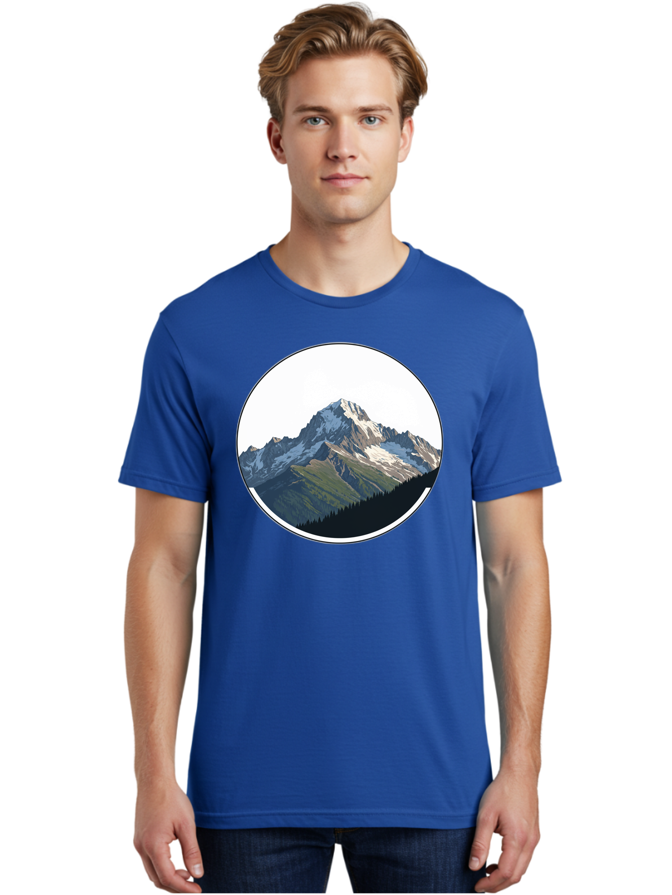 Mountain-Landscape-2 Men'S Graphic Tee, 100% Cotton, Comfortable Casual Summer Wear, Machine Washable, Vintage Camera, Old Camera, Antique Camera, Black Camera, Classic Photography, Photography Equipment, Nostalgic Device, Film Camera, Bam934