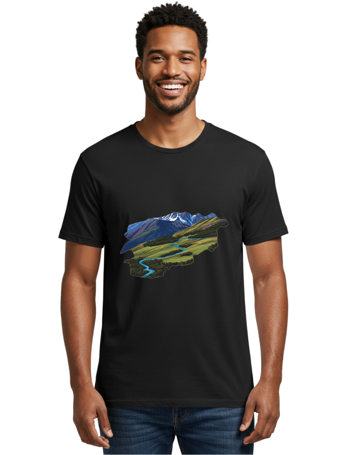 Mountain-Landscape Men'S Graphic Tee, 100% Cotton, Comfortable Casual Summer Wear, Machine Washable, Vintage Camera, Old Camera, Antique Camera, Black Camera, Classic Photography, Photography Equipment, Nostalgic Device, Film Camera, Bam935