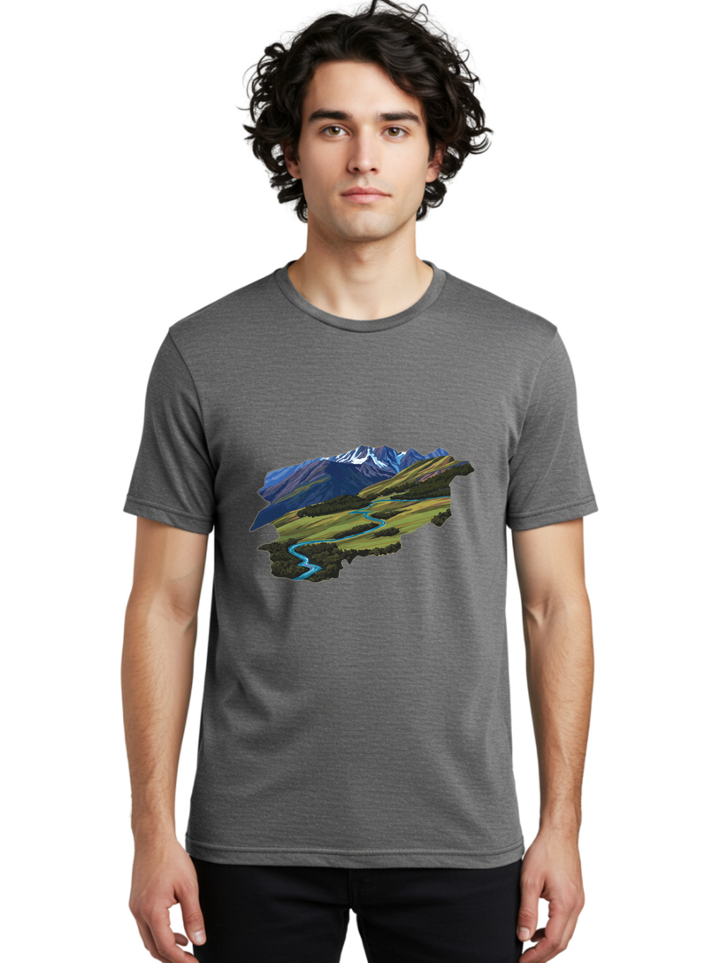 Mountain-Landscape Men'S Graphic Tee, 100% Cotton, Comfortable Casual Summer Wear, Machine Washable, Vintage Camera, Old Camera, Antique Camera, Black Camera, Classic Photography, Photography Equipment, Nostalgic Device, Film Camera, Bam935