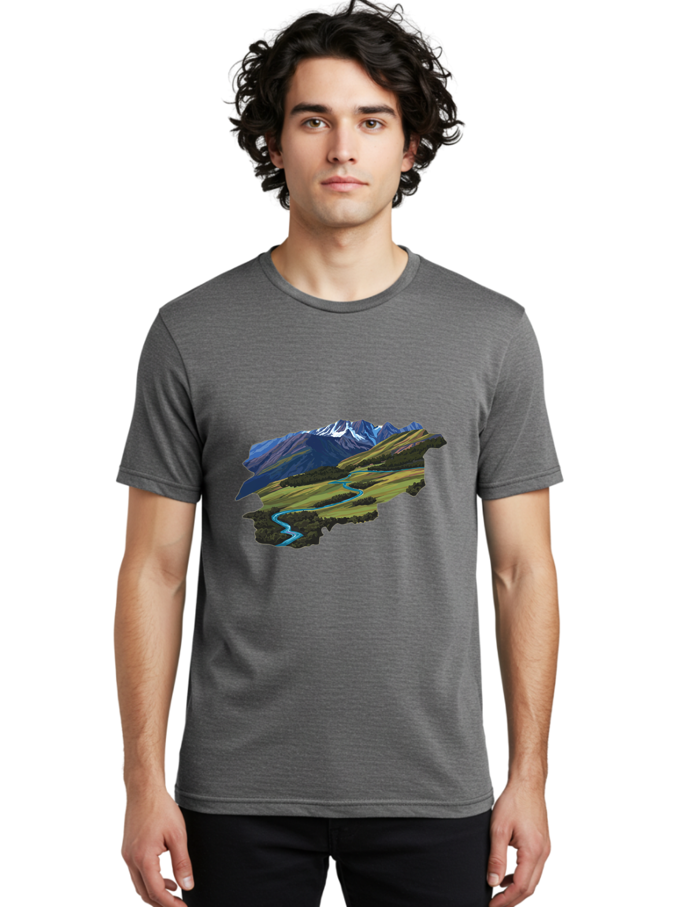 Mountain-Landscape Men'S Graphic Tee, 100% Cotton, Comfortable Casual Summer Wear, Machine Washable, Vintage Camera, Old Camera, Antique Camera, Black Camera, Classic Photography, Photography Equipment, Nostalgic Device, Film Camera, Bam935