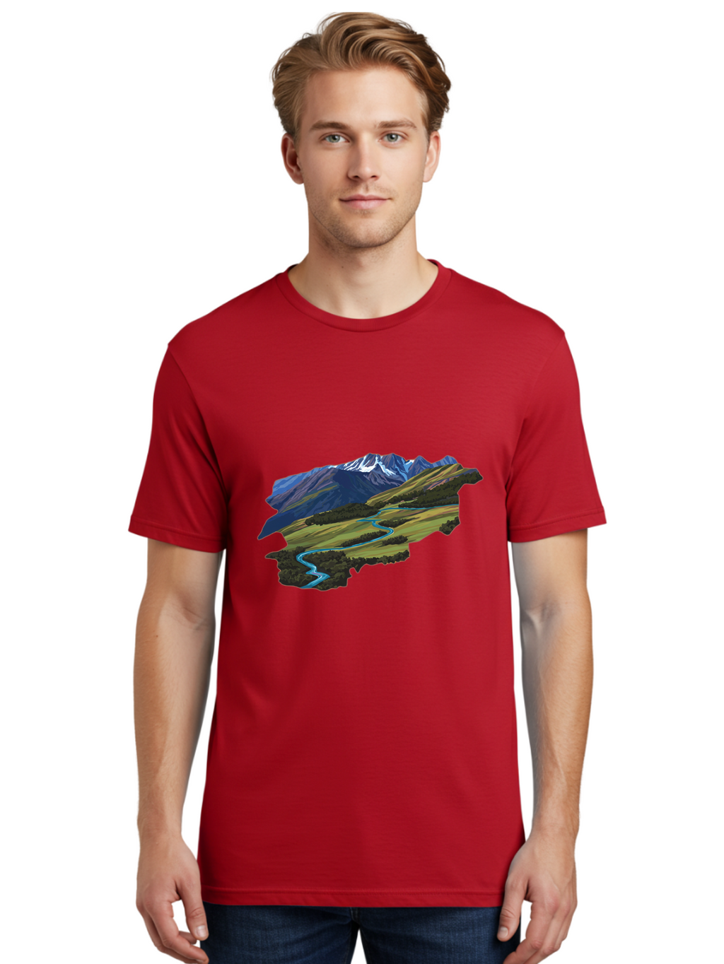 Mountain-Landscape Men'S Graphic Tee, 100% Cotton, Comfortable Casual Summer Wear, Machine Washable, Vintage Camera, Old Camera, Antique Camera, Black Camera, Classic Photography, Photography Equipment, Nostalgic Device, Film Camera, Bam935