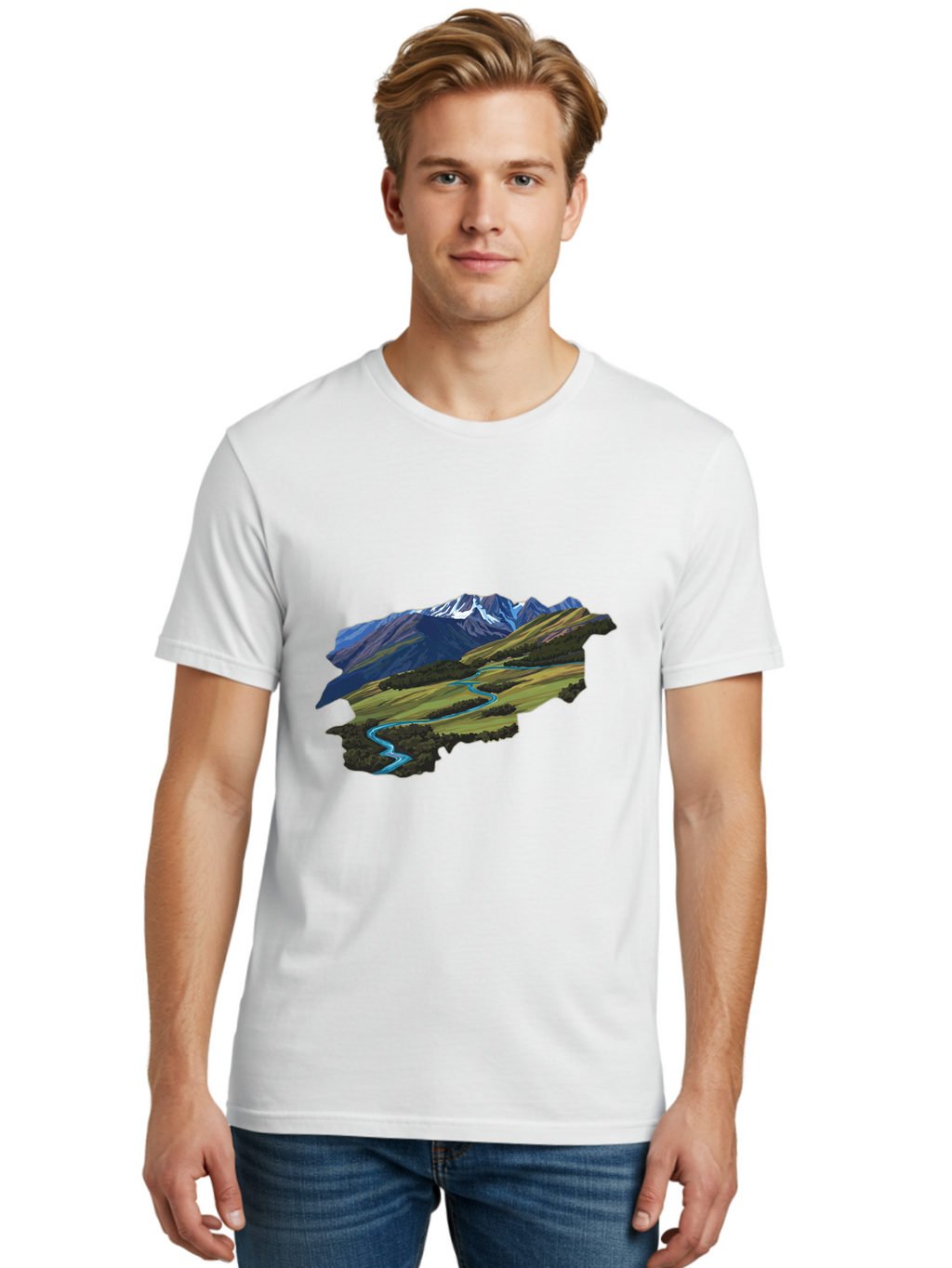 Mountain-Landscape Men'S Graphic Tee, 100% Cotton, Comfortable Casual Summer Wear, Machine Washable, Vintage Camera, Old Camera, Antique Camera, Black Camera, Classic Photography, Photography Equipment, Nostalgic Device, Film Camera, Bam935