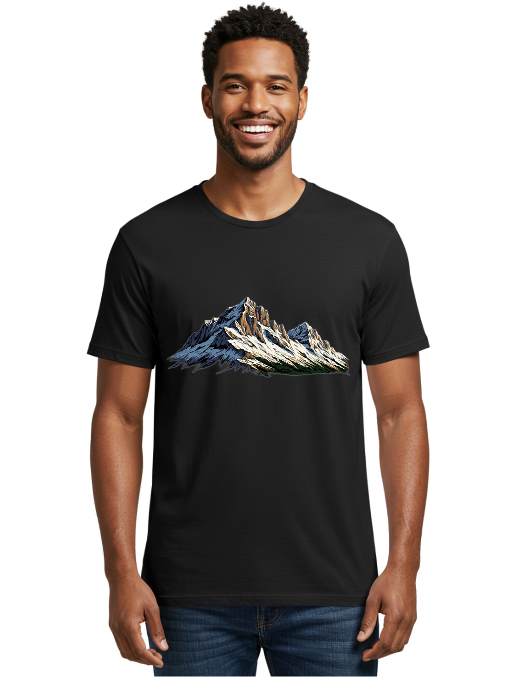 Mountain-Peak Men'S Graphic Tee, 100% Cotton, Comfortable Casual Summer Wear, Machine Washable, Vintage Camera, Old Camera, Antique Camera, Black Camera, Classic Photography, Photography Equipment, Nostalgic Device, Film Camera, Camera Art Bam936