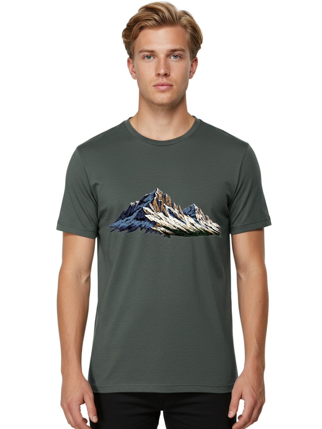 Mountain-Peak Men'S Graphic Tee, 100% Cotton, Comfortable Casual Summer Wear, Machine Washable, Vintage Camera, Old Camera, Antique Camera, Black Camera, Classic Photography, Photography Equipment, Nostalgic Device, Film Camera, Camera Art Bam936