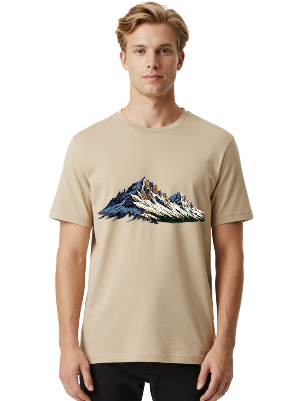 Mountain-Peak Men'S Graphic Tee, 100% Cotton, Comfortable Casual Summer Wear, Machine Washable, Vintage Camera, Old Camera, Antique Camera, Black Camera, Classic Photography, Photography Equipment, Nostalgic Device, Film Camera, Camera Art Bam936
