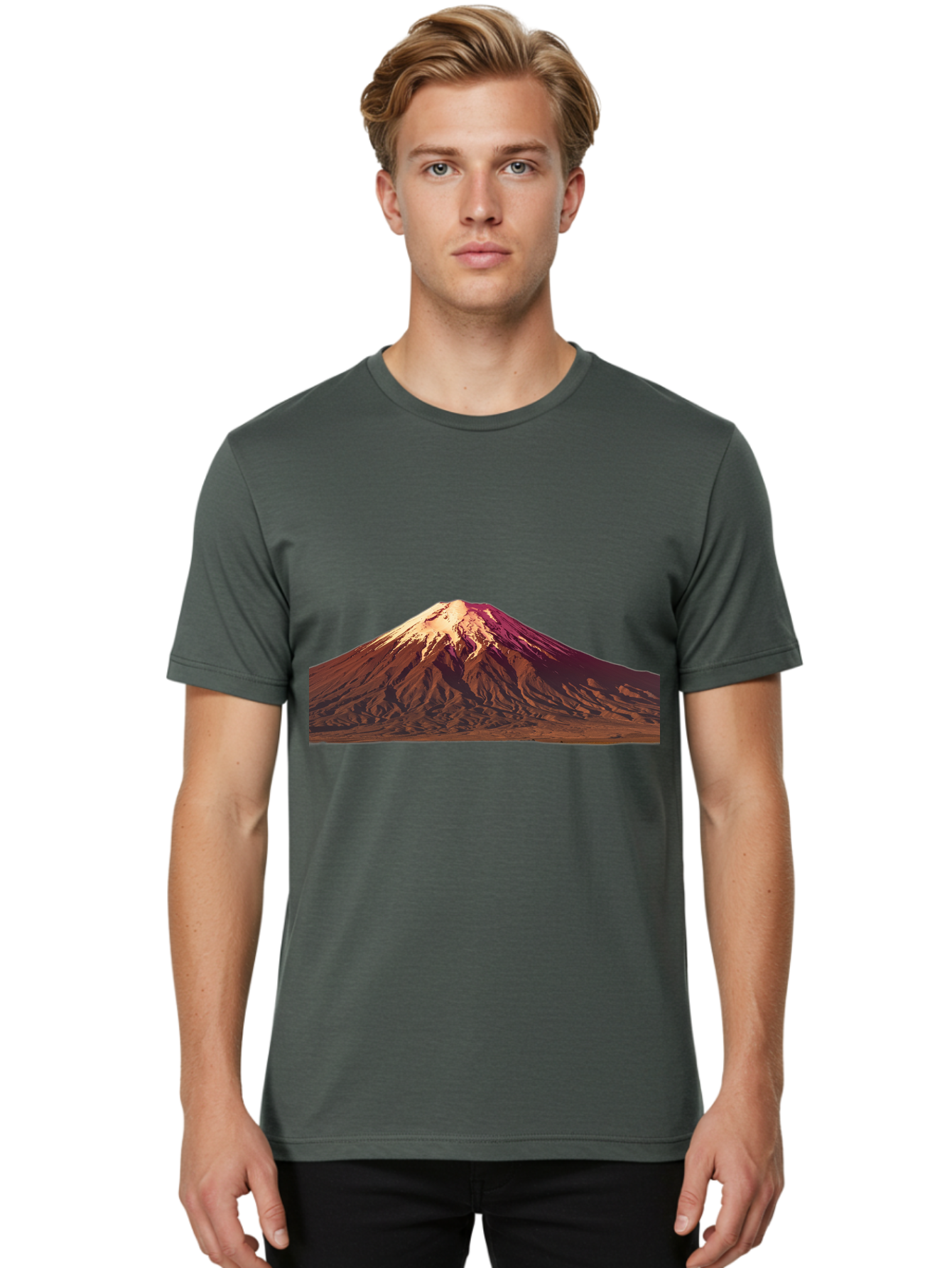 Mountain Men'S Graphic Tee, 100% Cotton, Comfortable Casual Summer Wear, Machine Washable, Vintage Camera, Old Camera, Antique Camera, Black Camera, Classic Photography, Photography Equipment, Nostalgic Device, Film Camera, Camera Art Bam937