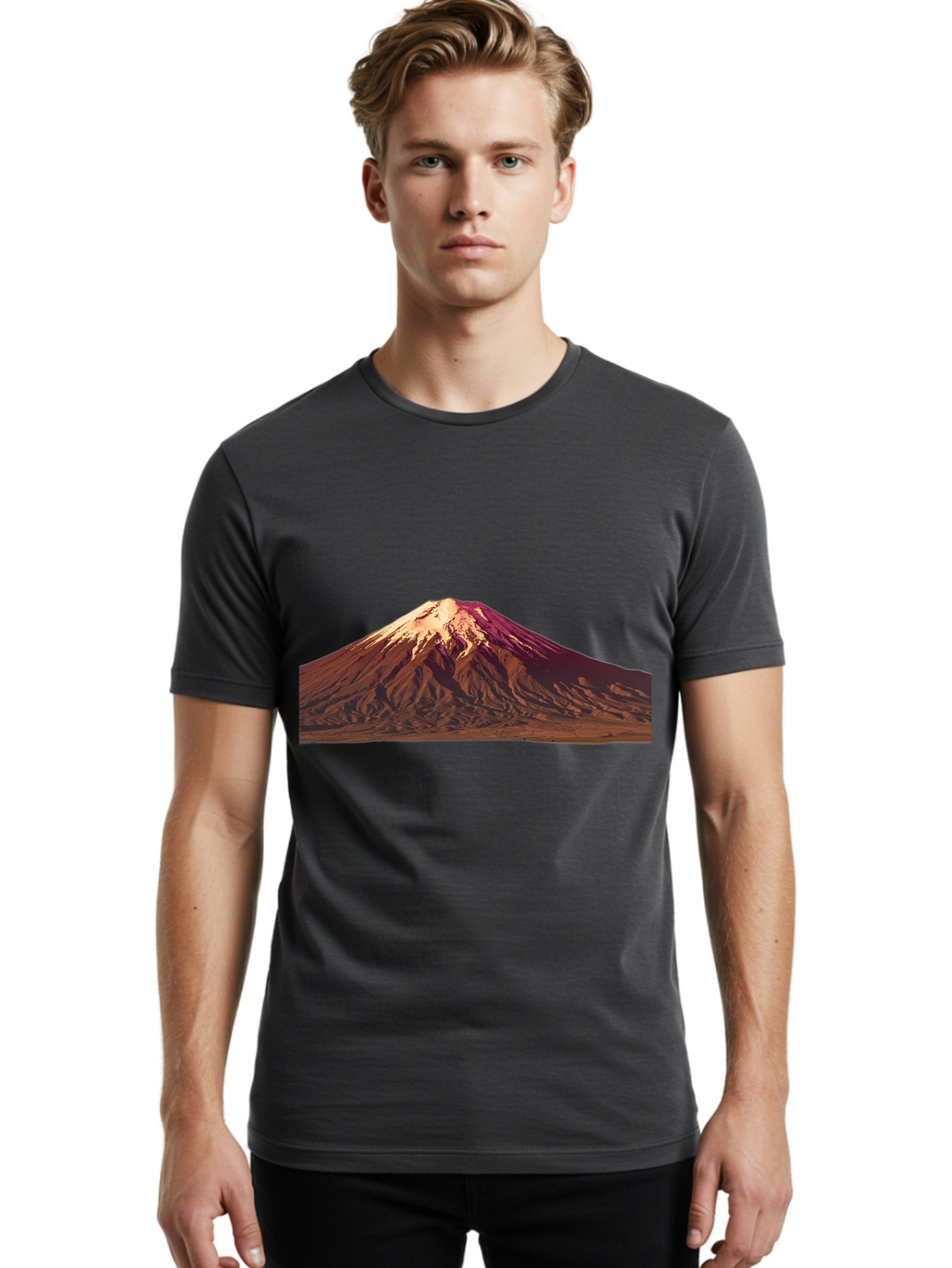 Mountain Men'S Graphic Tee, 100% Cotton, Comfortable Casual Summer Wear, Machine Washable, Vintage Camera, Old Camera, Antique Camera, Black Camera, Classic Photography, Photography Equipment, Nostalgic Device, Film Camera, Camera Art Bam937
