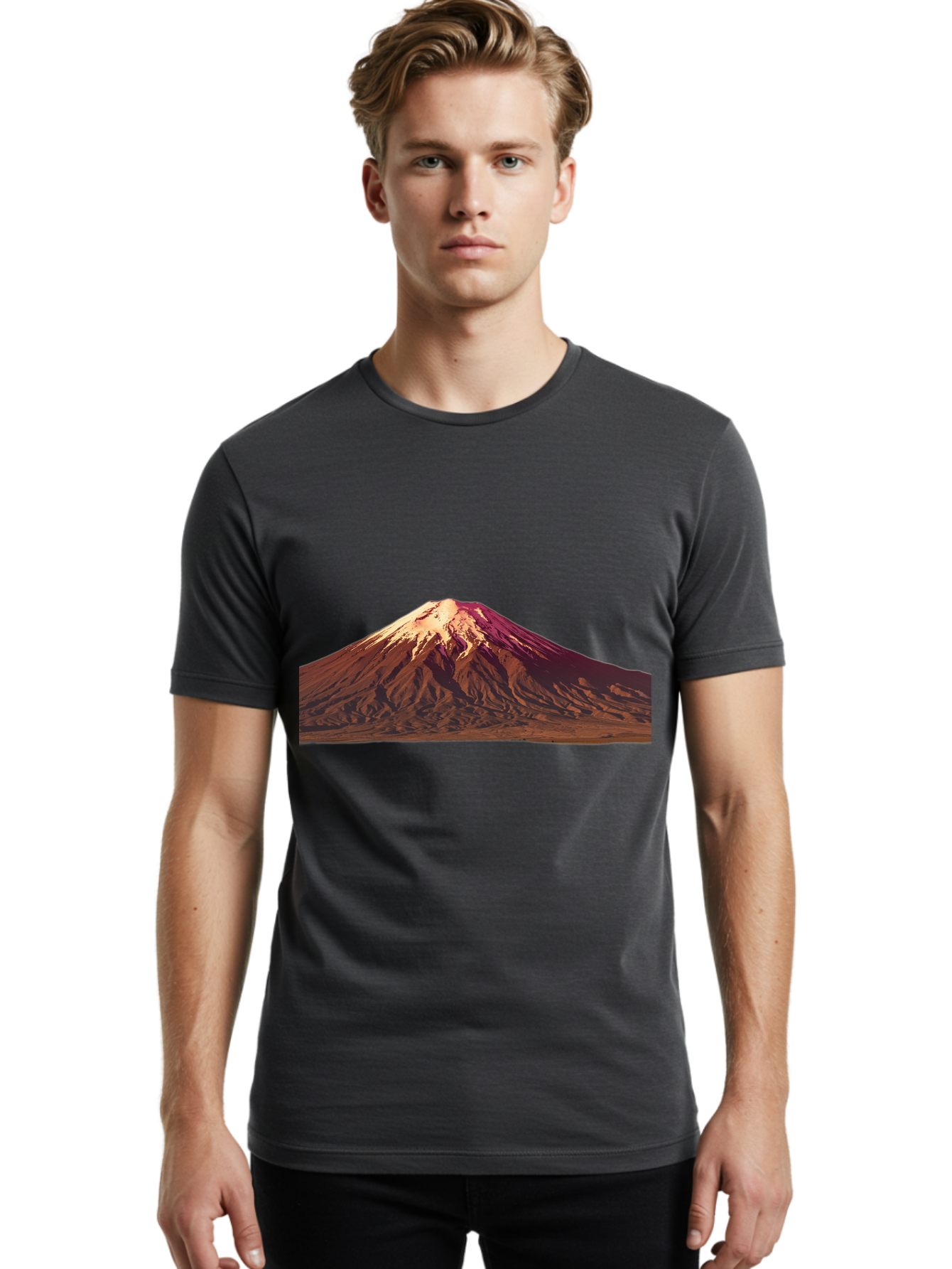 Mountain Men'S Graphic Tee, 100% Cotton, Comfortable Casual Summer Wear, Machine Washable, Vintage Camera, Old Camera, Antique Camera, Black Camera, Classic Photography, Photography Equipment, Nostalgic Device, Film Camera, Camera Art Bam937