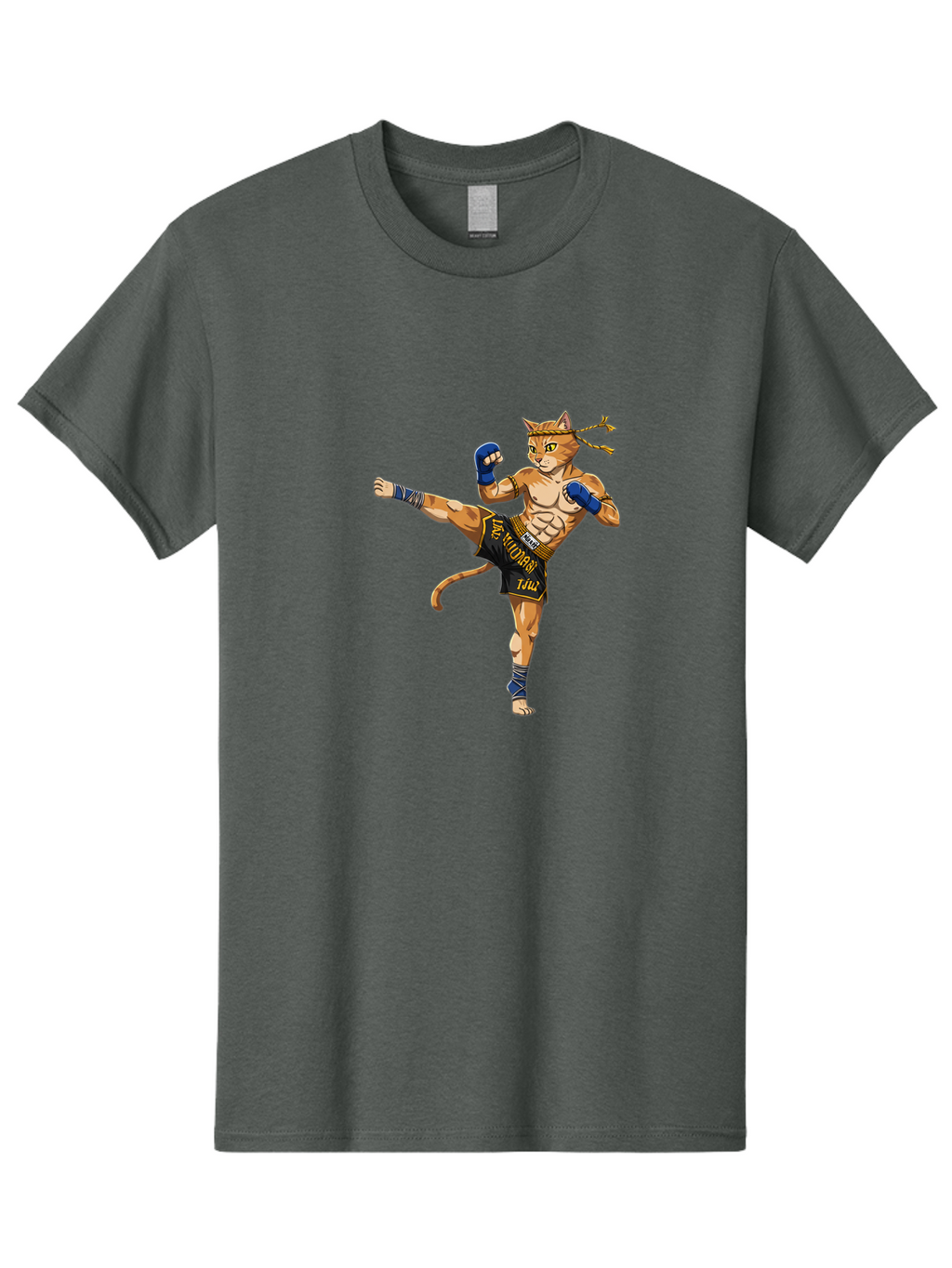 Muay-Thai-Cat-1 Men'S Graphic Tee, 100% Cotton, Comfortable Casual Summer Wear, Machine Washable, Vintage Camera, Old Camera, Antique Camera, Black Camera, Classic Photography, Photography Equipment, Nostalgic Device, Film Camera, Camera Art Bam941