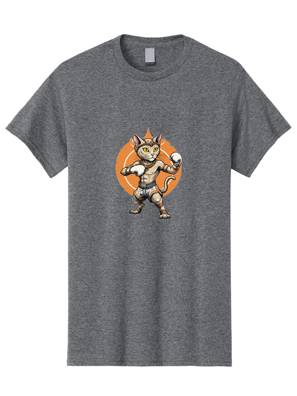 Muay-Thai-Cat-3 Men'S Graphic Tee, 100% Cotton, Comfortable Casual Summer Wear, Machine Washable, Vintage Camera, Old Camera, Antique Camera, Black Camera, Classic Photography, Photography Equipment, Nostalgic Device, Film Camera, Camera Art Bam943