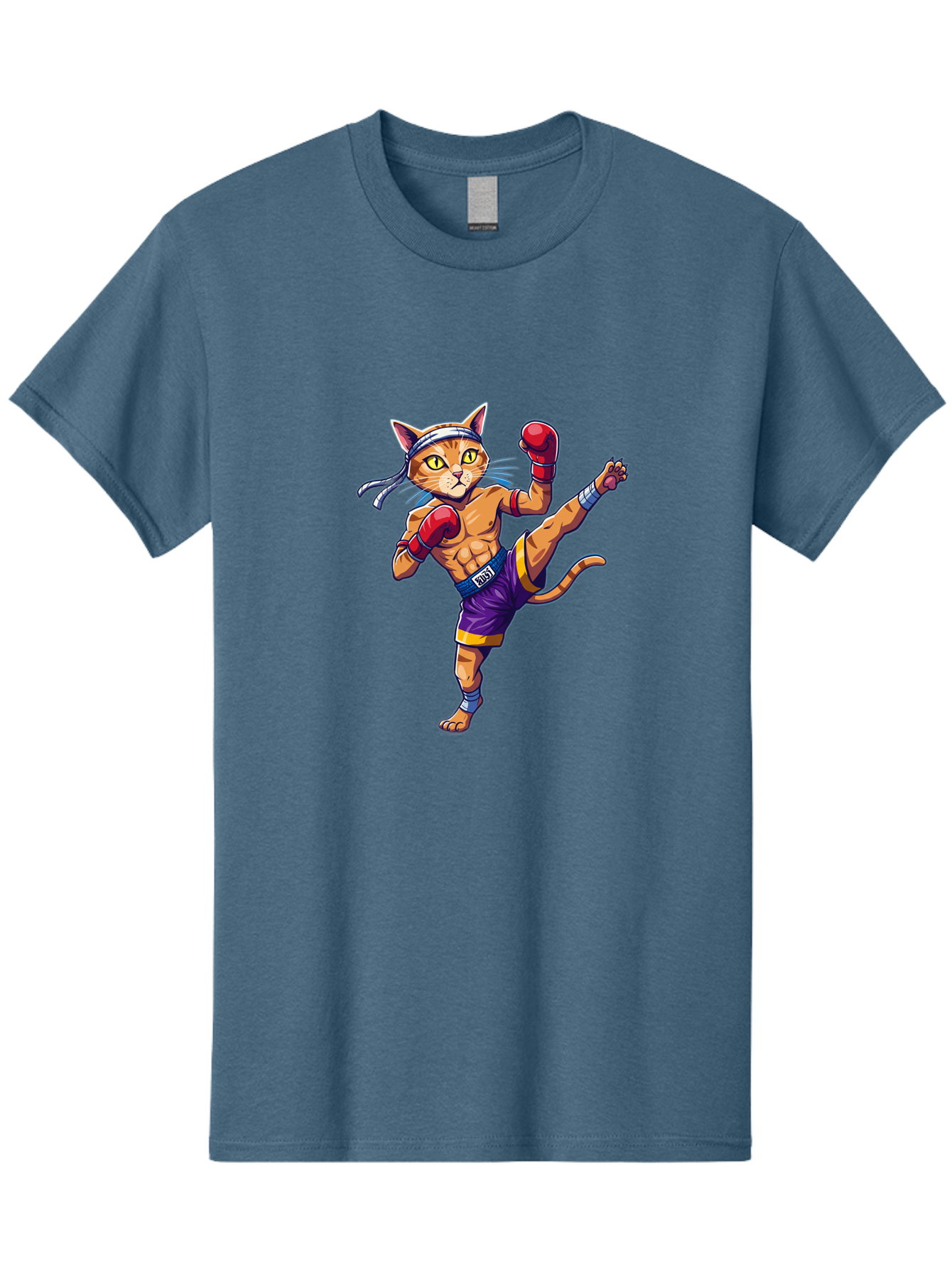 Muay-Thai-Cat-4 Men'S Graphic Tee, 100% Cotton, Comfortable Casual Summer Wear, Machine Washable, Vintage Camera, Old Camera, Antique Camera, Black Camera, Classic Photography, Photography Equipment, Nostalgic Device, Film Camera, Camera Art Bam944