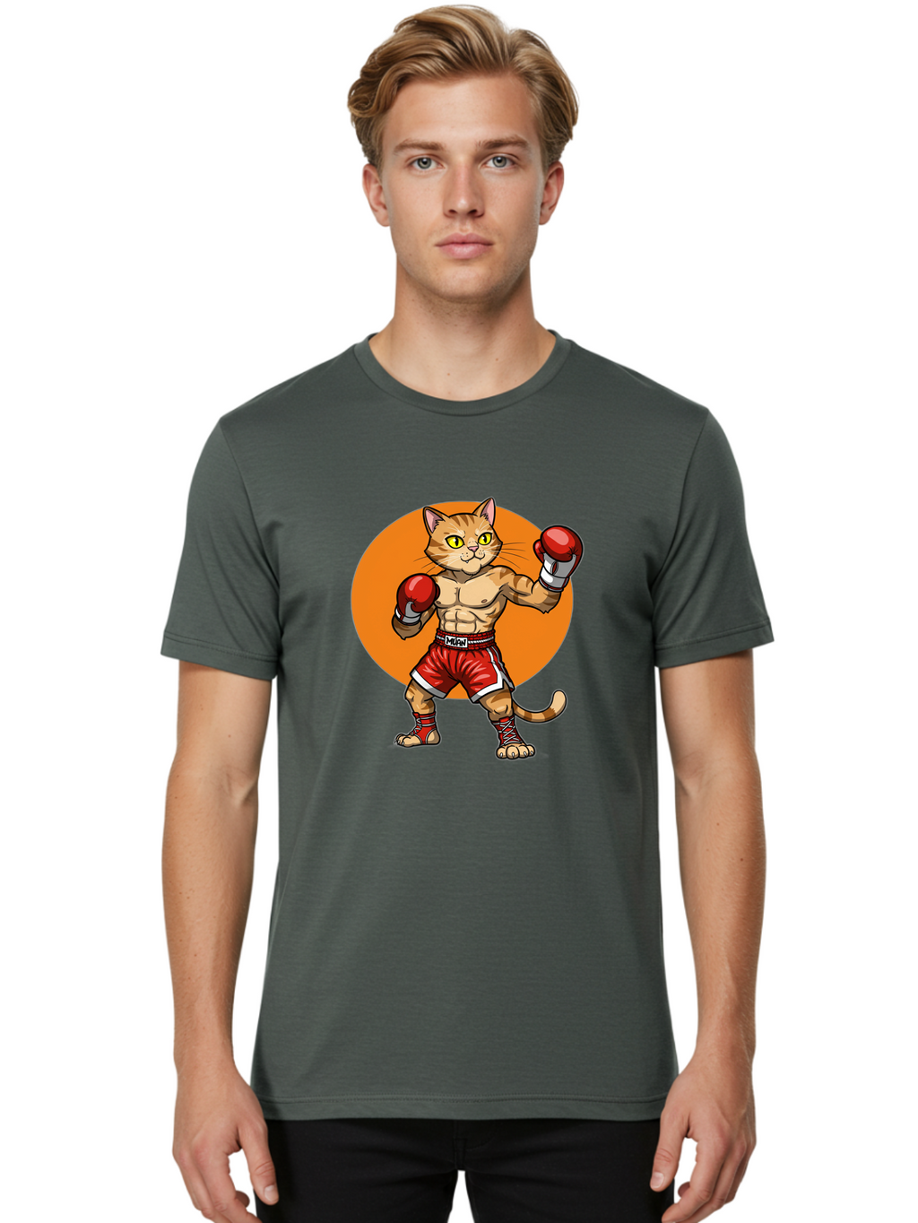 Muay-Thai-Cat Men'S Graphic Tee, 100% Cotton, Comfortable Casual Summer Wear, Machine Washable, Vintage Camera, Old Camera, Antique Camera, Black Camera, Classic Photography, Photography Equipment, Nostalgic Device, Film Camera, Camera Art Bam945