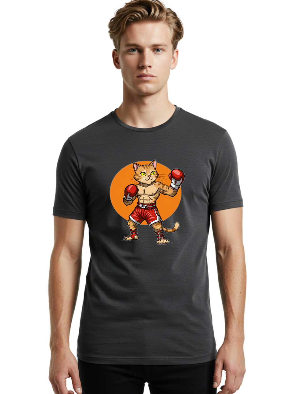 Muay-Thai-Cat Men'S Graphic Tee, 100% Cotton, Comfortable Casual Summer Wear, Machine Washable, Vintage Camera, Old Camera, Antique Camera, Black Camera, Classic Photography, Photography Equipment, Nostalgic Device, Film Camera, Camera Art Bam945