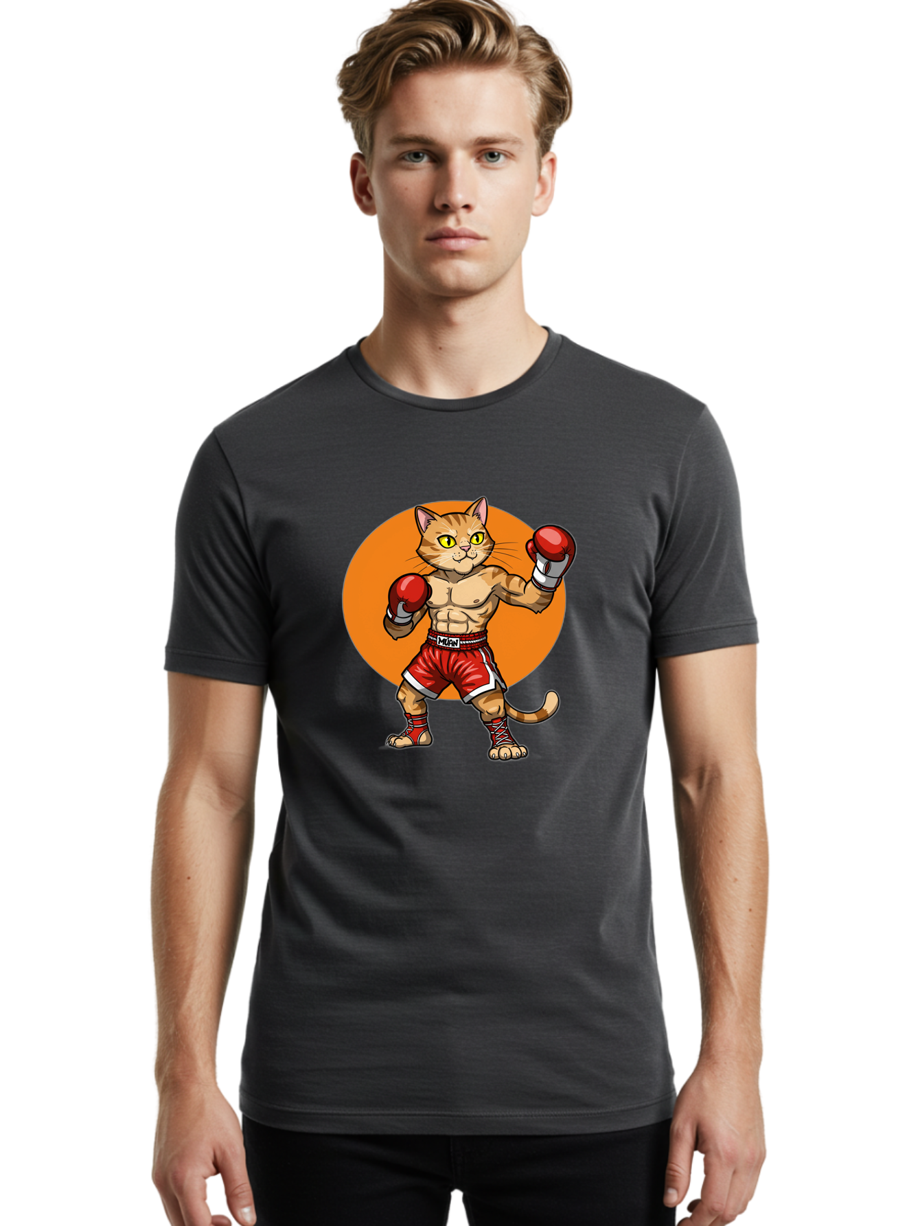 Muay-Thai-Cat Men'S Graphic Tee, 100% Cotton, Comfortable Casual Summer Wear, Machine Washable, Vintage Camera, Old Camera, Antique Camera, Black Camera, Classic Photography, Photography Equipment, Nostalgic Device, Film Camera, Camera Art Bam945
