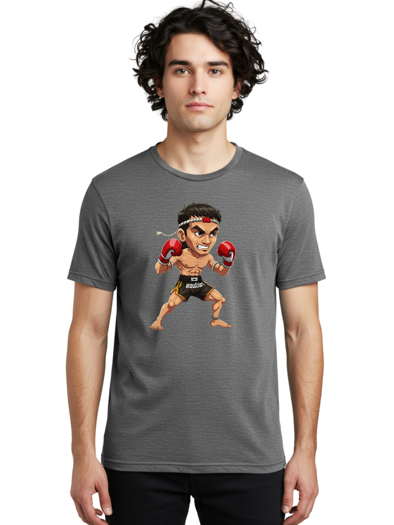 Muay-Thai-Fighter-1 Men'S Graphic Tee, 100% Cotton, Comfortable Casual Summer Wear, Machine Washable, Vintage Camera, Old Camera, Antique Camera, Black Camera, Classic Photography, Photography Equipment, Nostalgic Device, Film Camera, Bam946